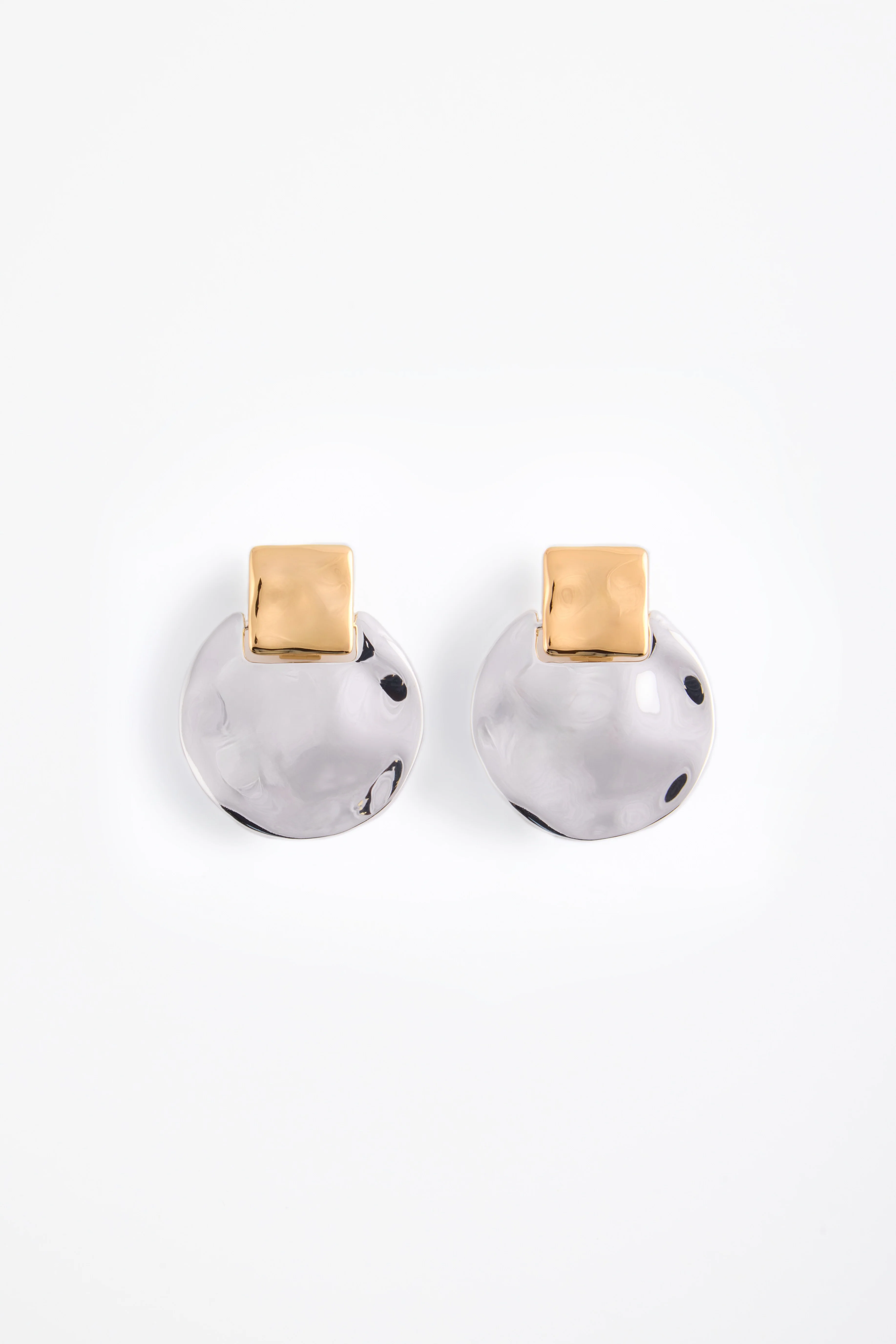 Hammer Two Tone Earring (Silver/Gold)