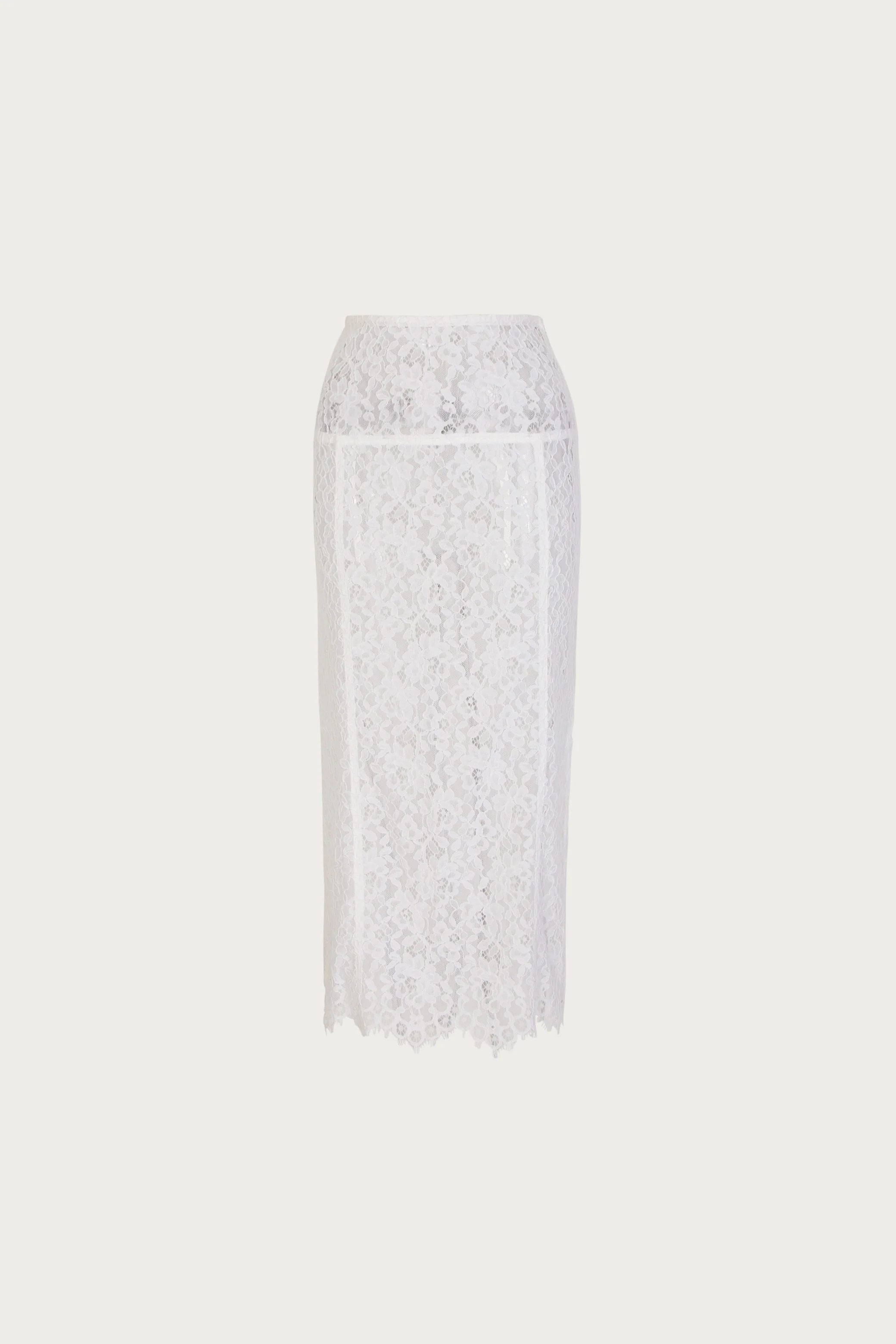 Lace Midi Skirt (White) 4 Lace Midi Skirt (White)