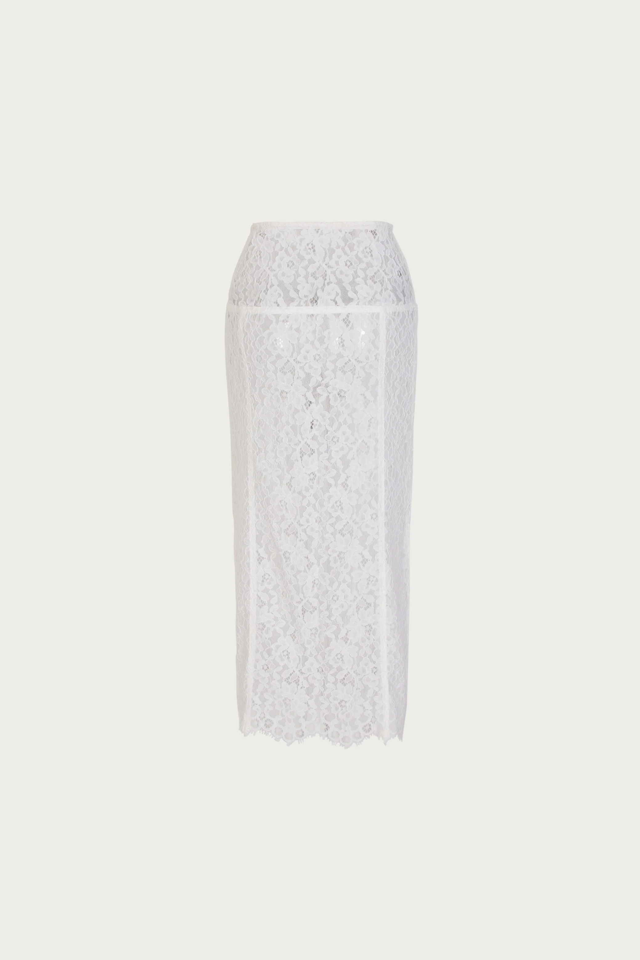 Lace Midi Skirt (White) 5 Lace Midi Skirt (White)