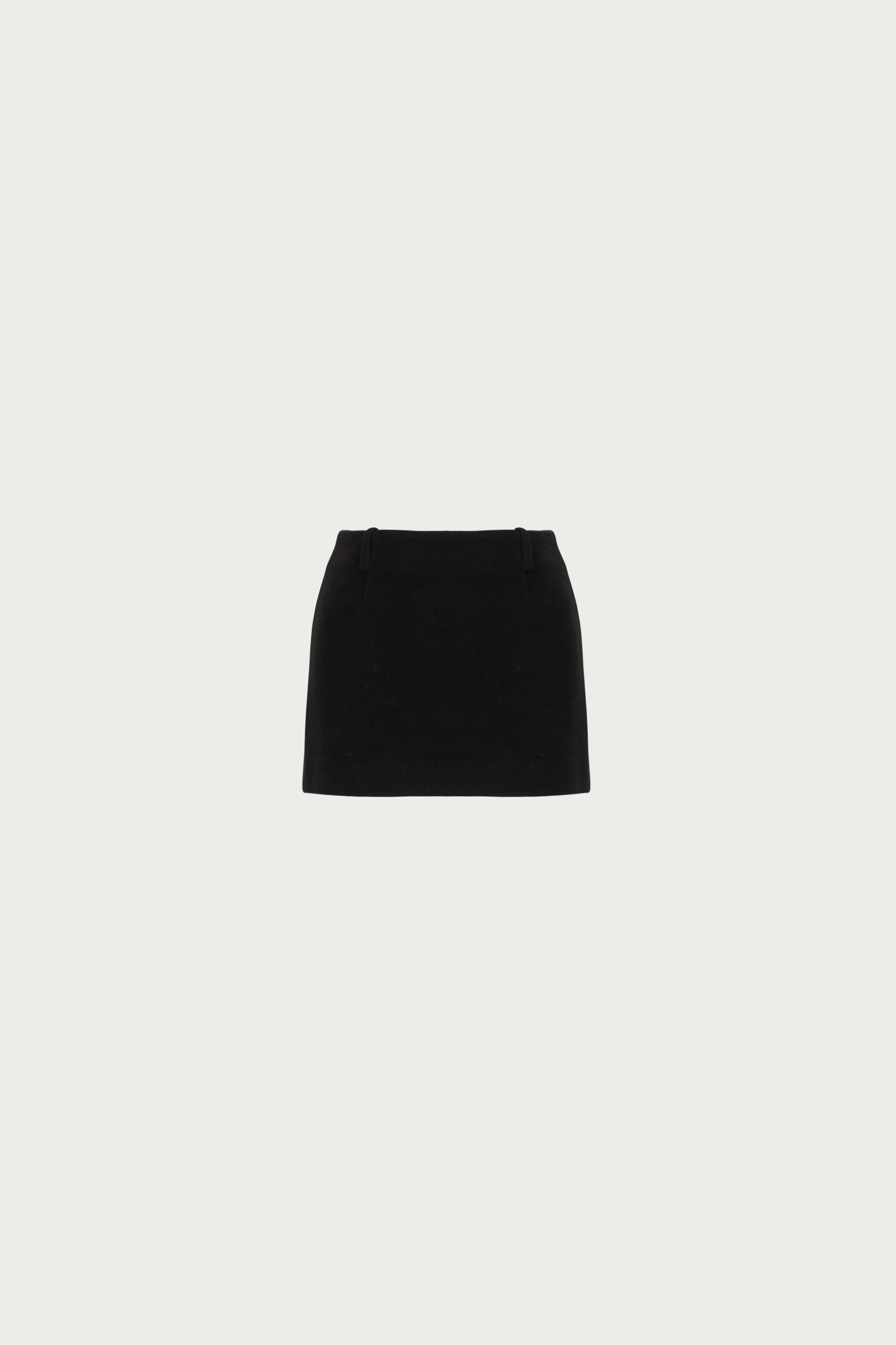 Wool Mini Skirt (Black) 4 Wool Mini Skirt (Black)