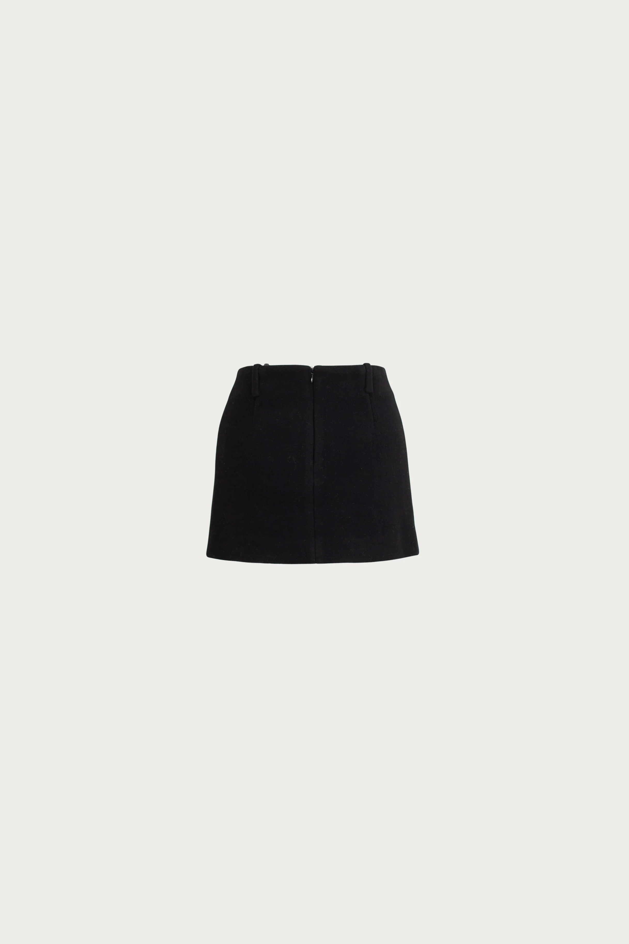 Wool Mini Skirt (Black) 5 Wool Mini Skirt (Black)