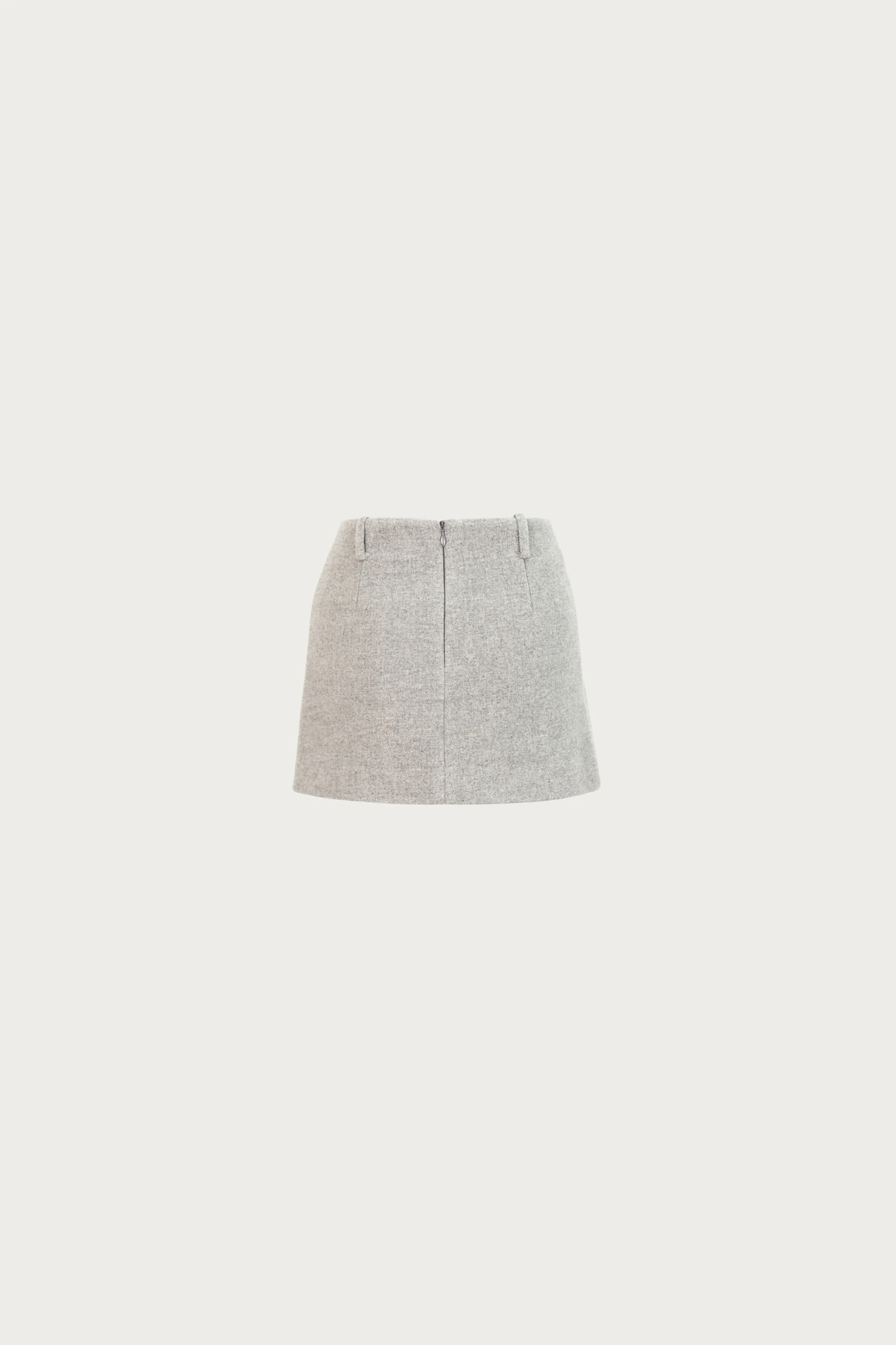 Wool Mini Skirt (Gray) 7 Wool Mini Skirt (Gray)