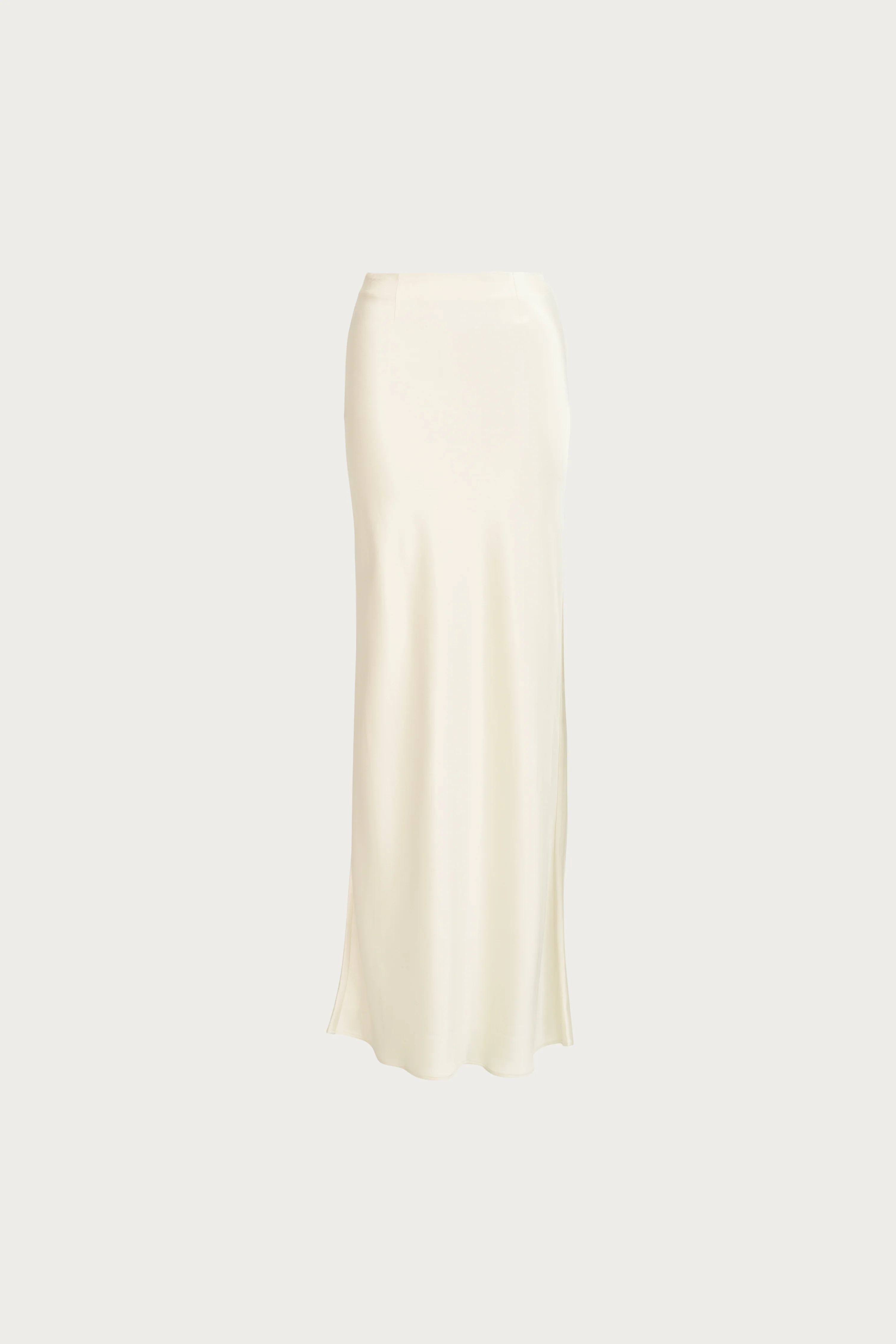 Satin Maxi Skirt (Cream)