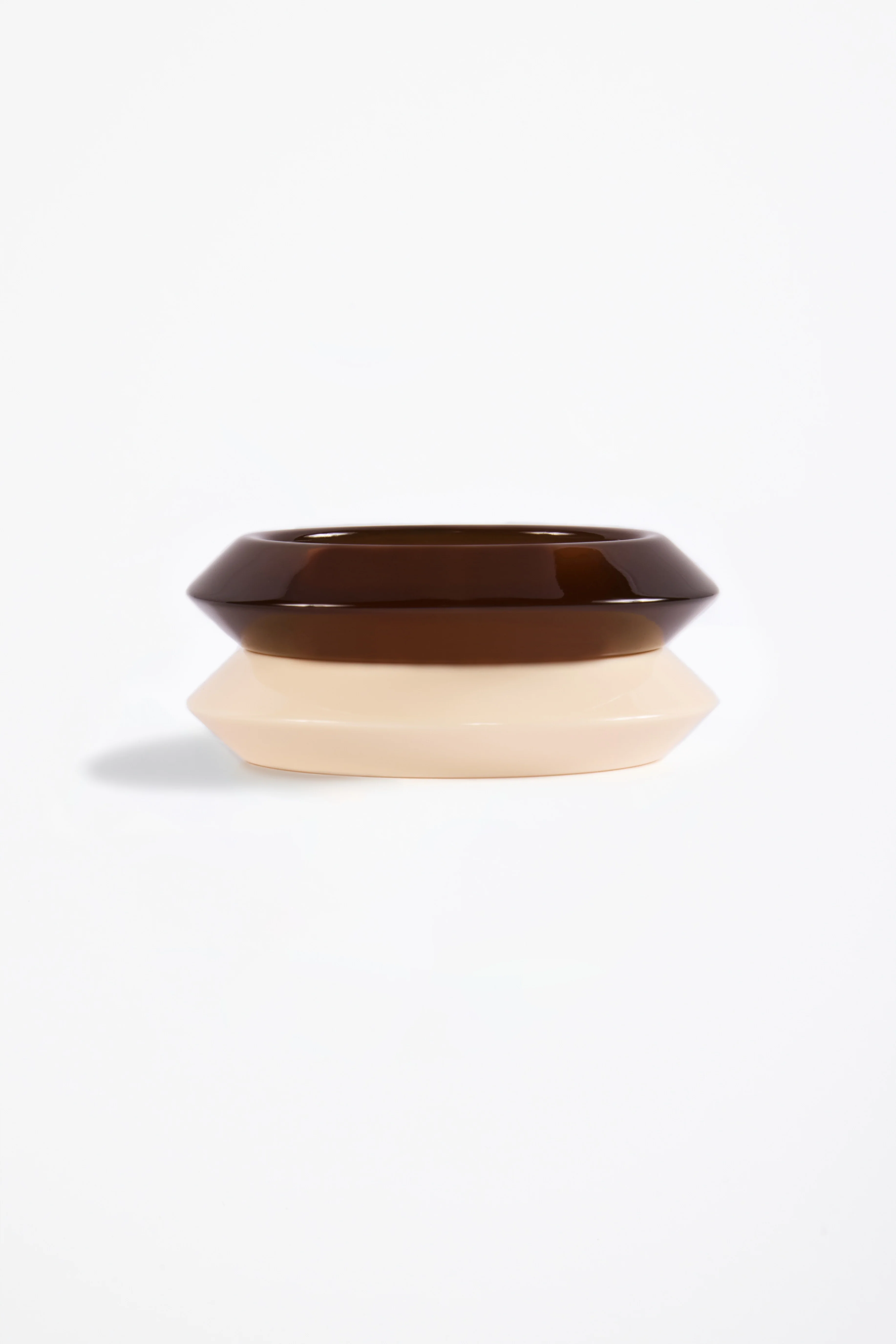 Knife Bangle Set (Bone/Brown Resin)