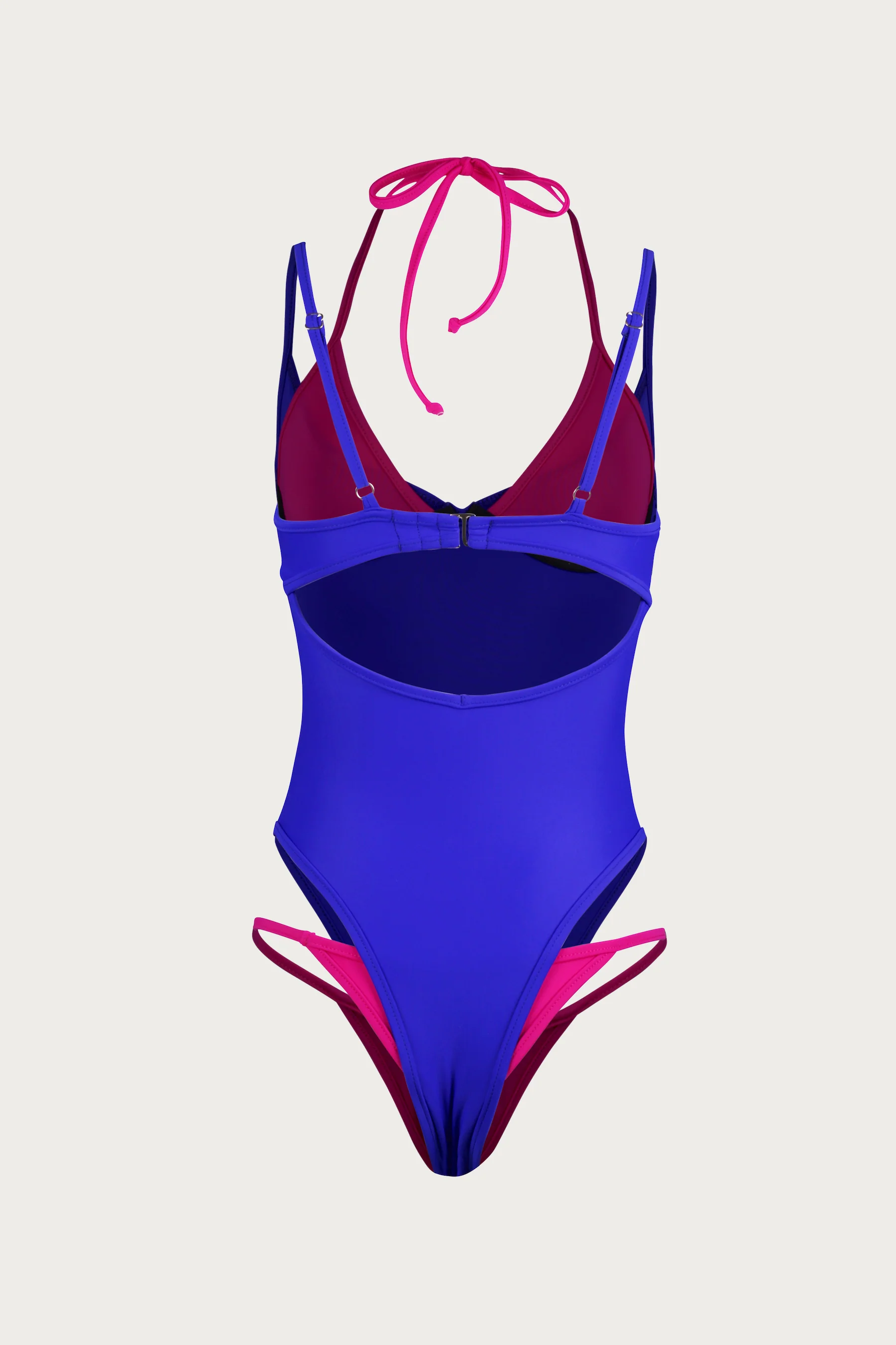 Double Layer One Piece (Cobalt Blue/Fuchsia) 5 Double Layer One Piece (Cobalt Blue/Fuchsia)