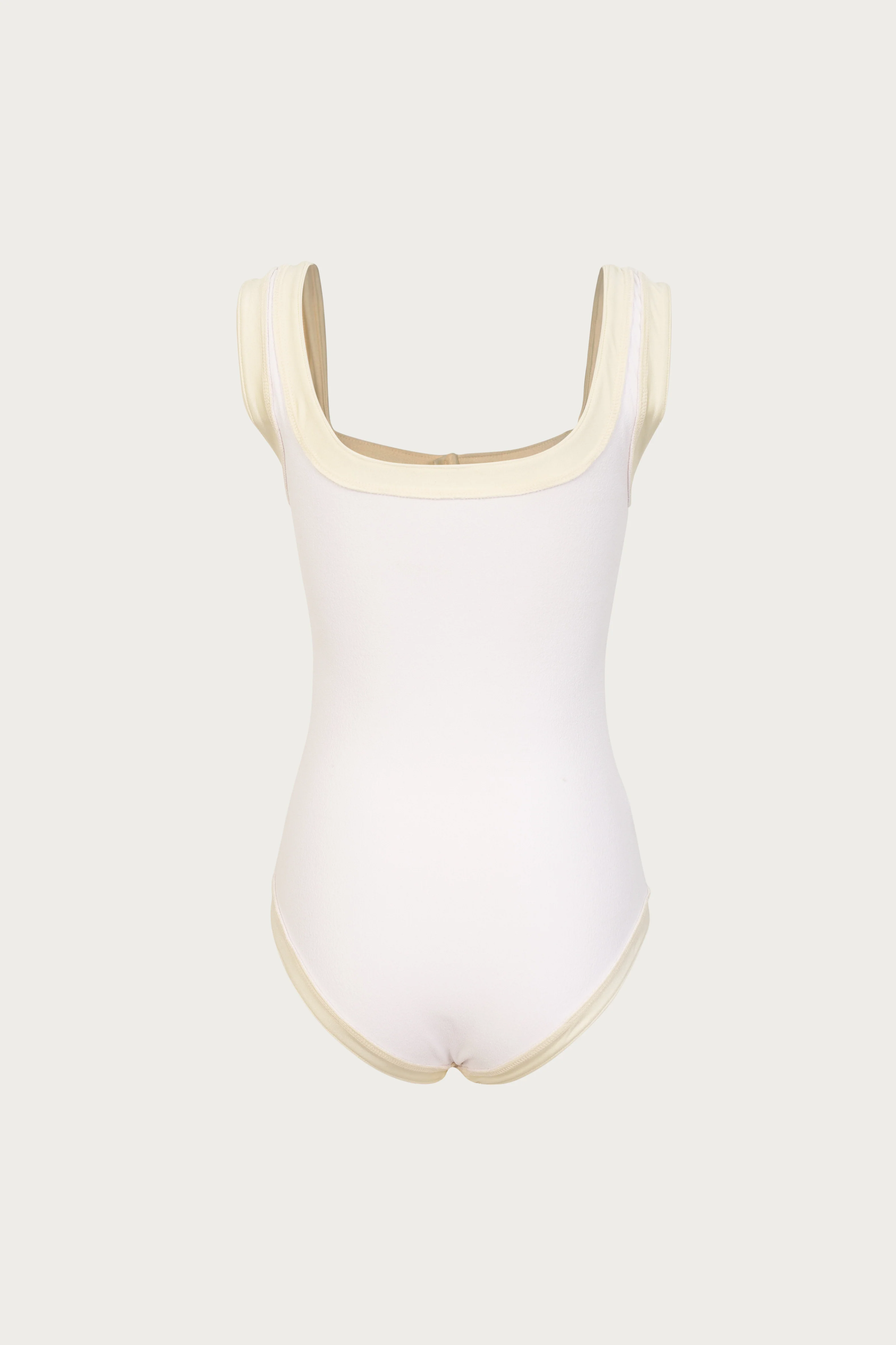 The Grace Tank One Piece (Faux Suede White/Cream) 5 The Grace Tank One Piece (Faux Suede White/Cream)