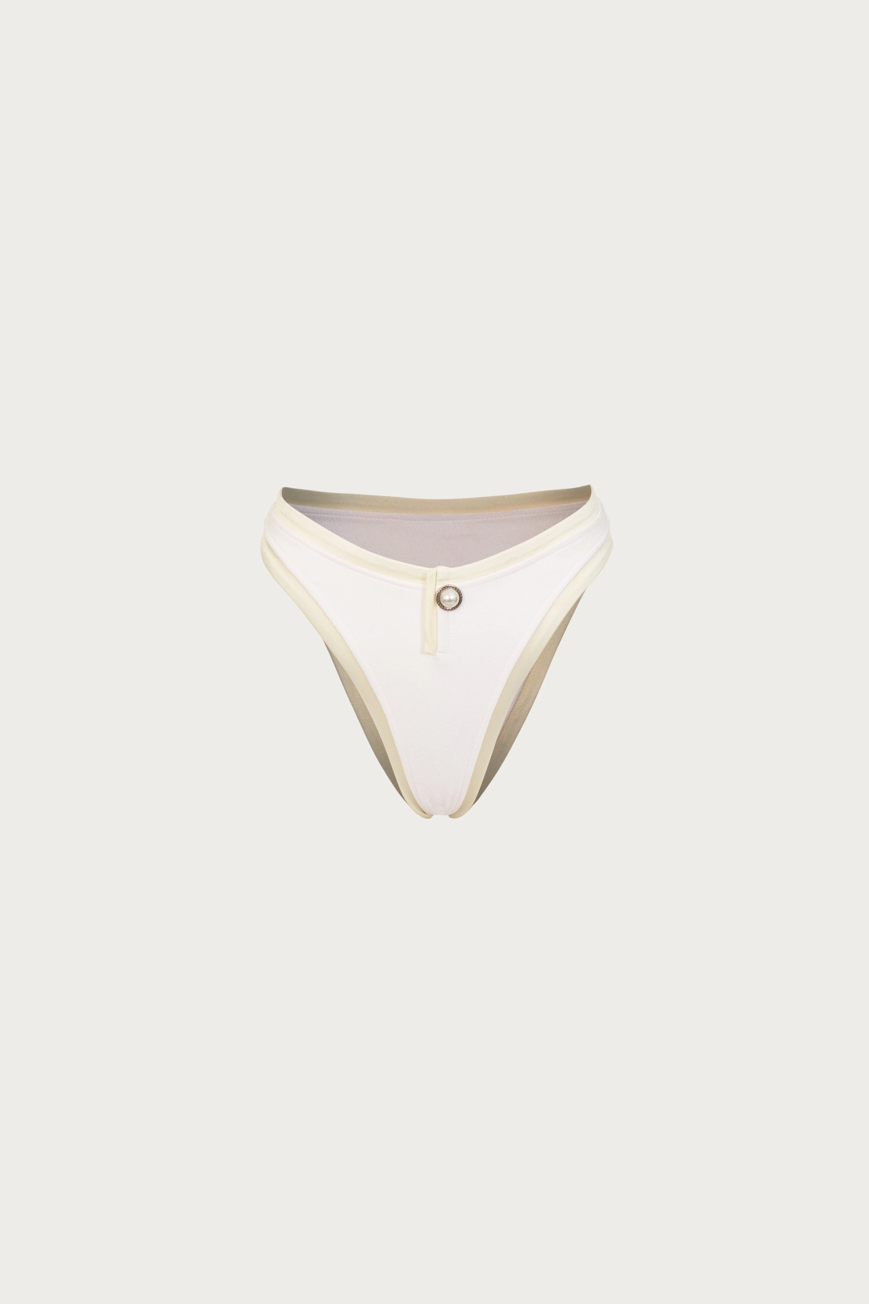 The Grace Bottom (Faux Suede White/Cream)