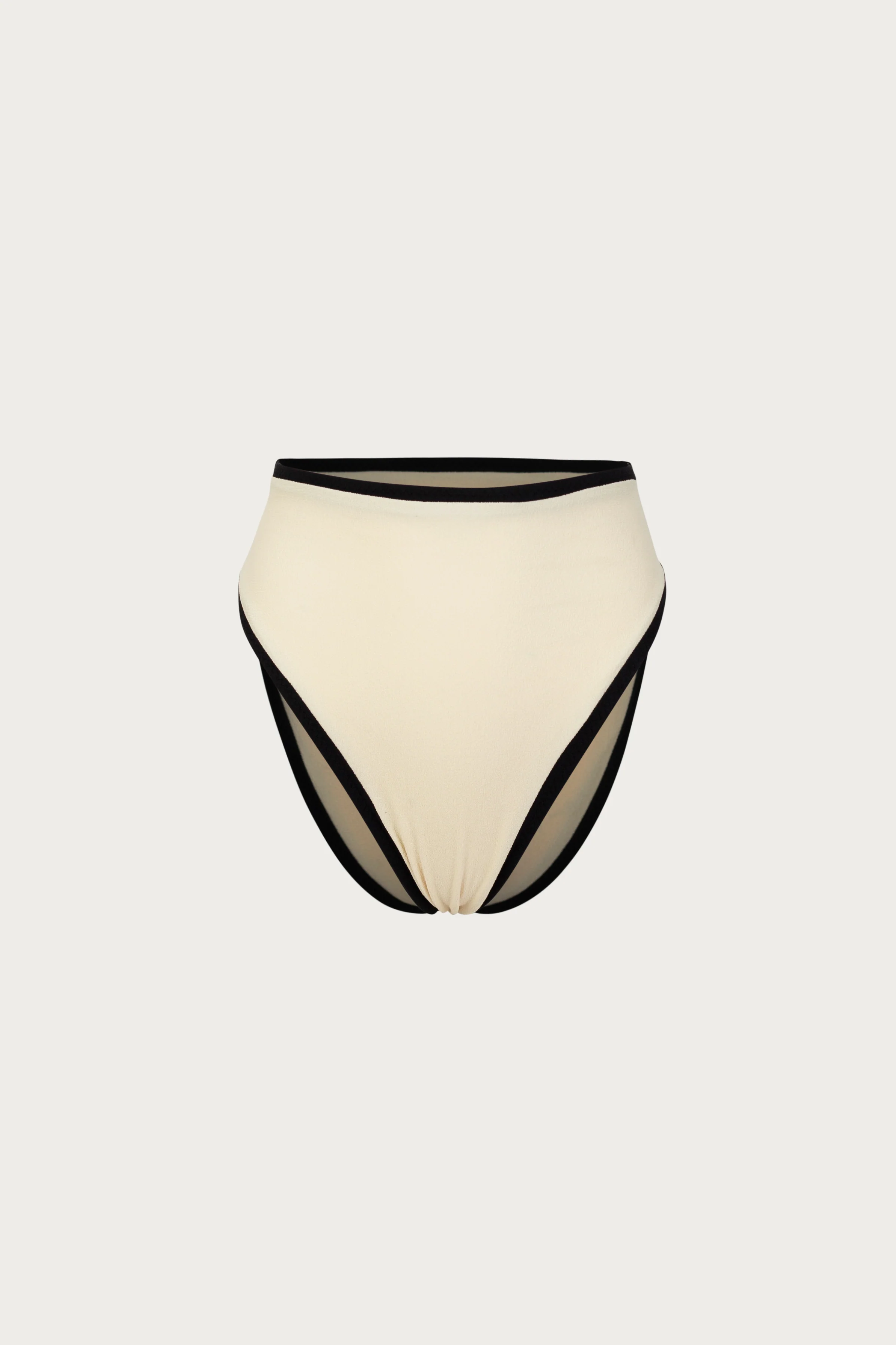 High Rise Bottom (Faux Suede Cream/Black)