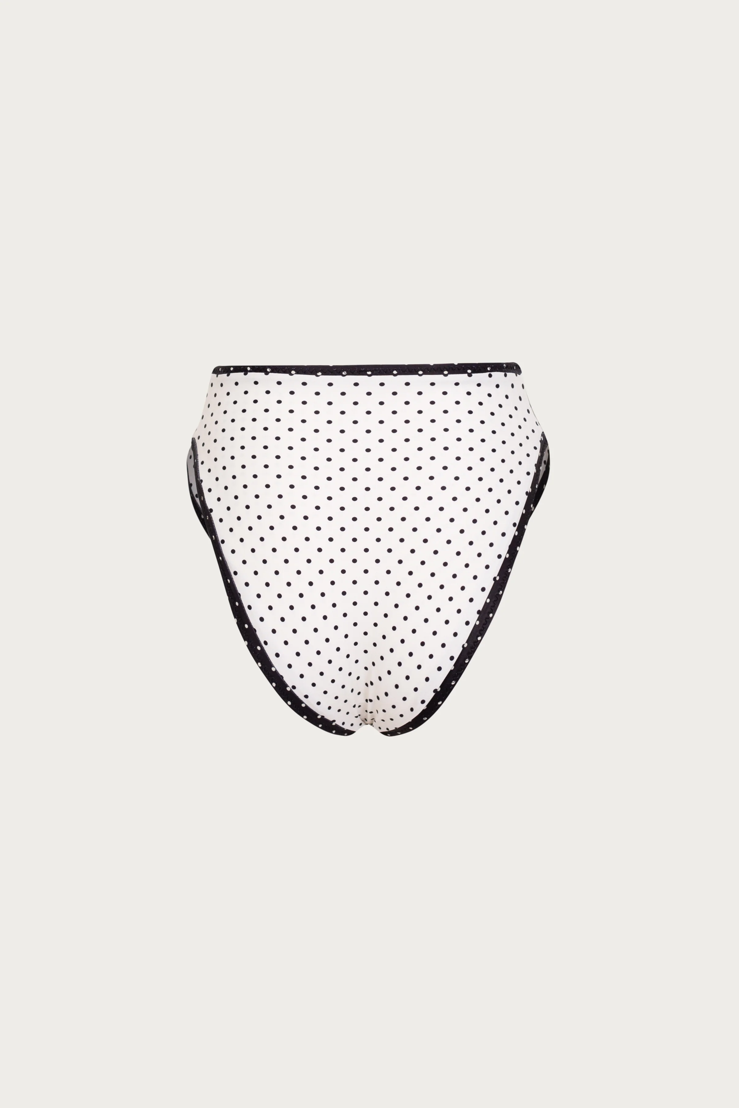 High Rise Bottom (Cream Black Polka Dot/Black)