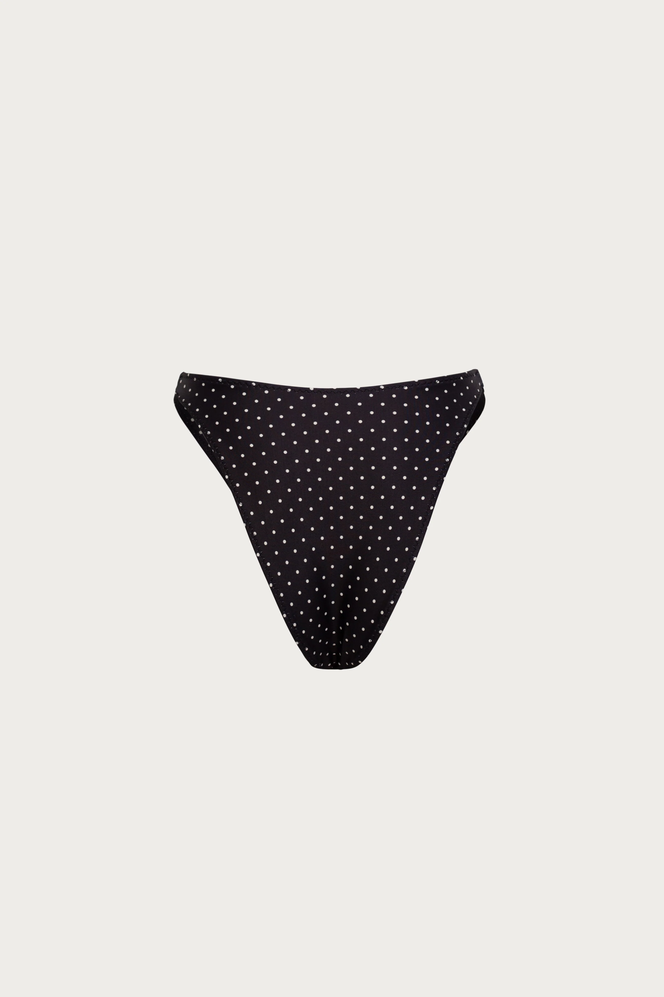 The Grace Bottom (Black Cream Polka Dot)