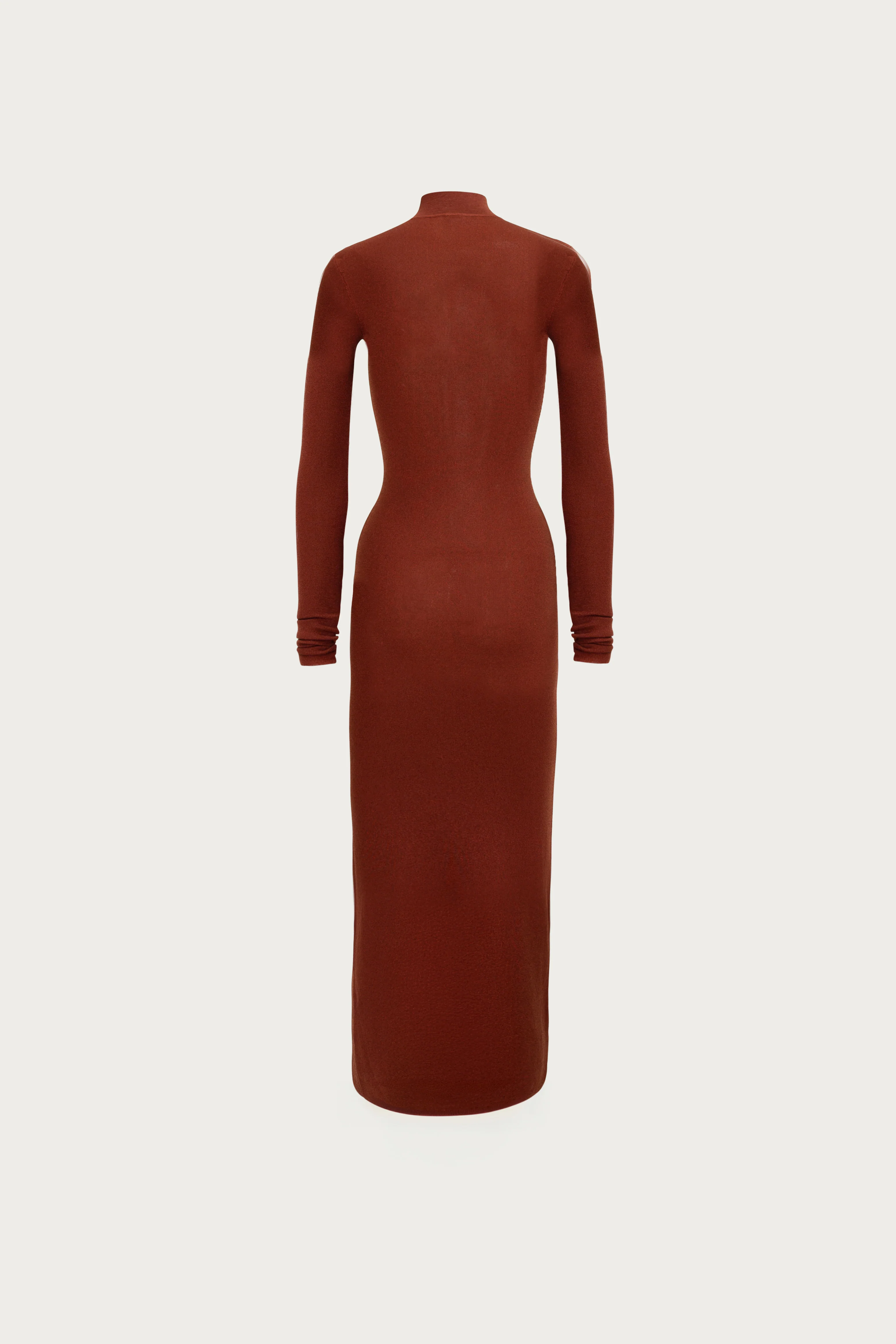 Shimmer Mockneck Dress (Rust) 5 Shimmer Mockneck Dress (Rust)