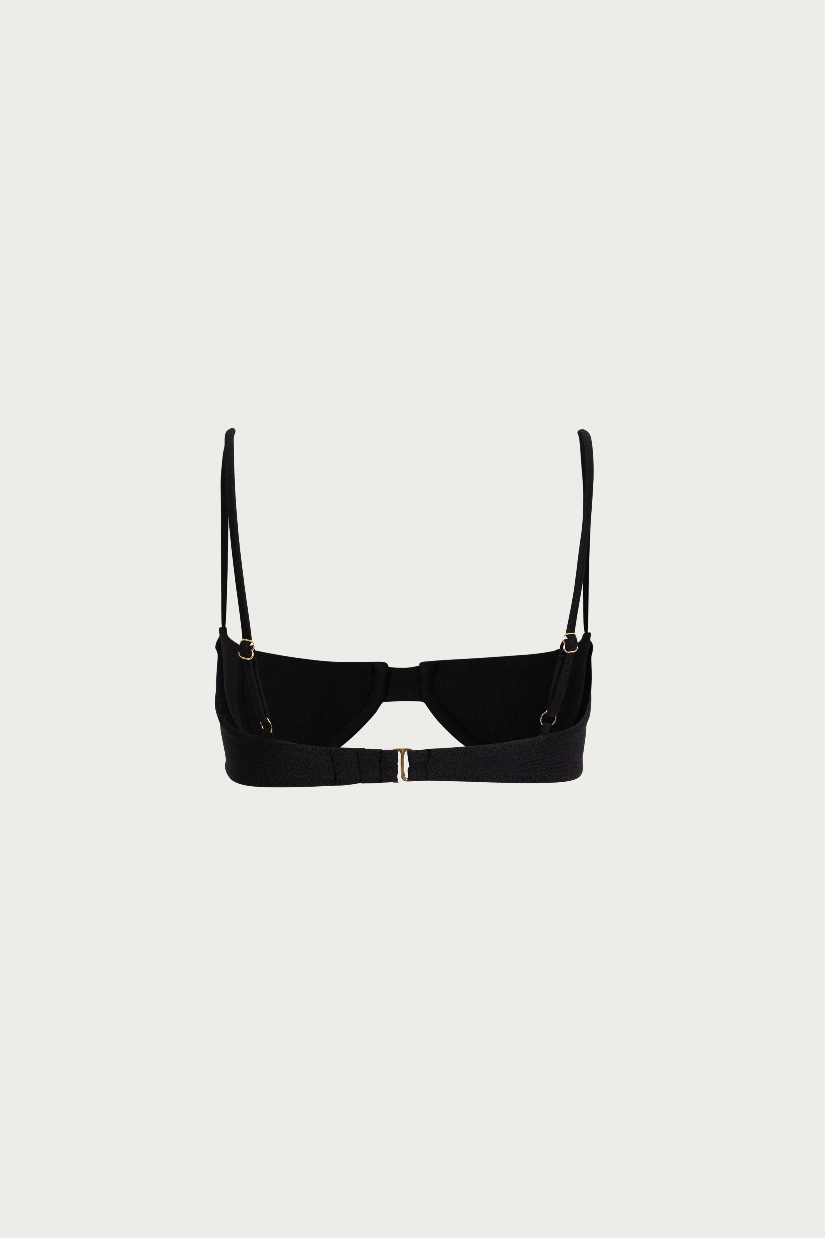 Demi Cup Underwire Top (Faux Suede Black)