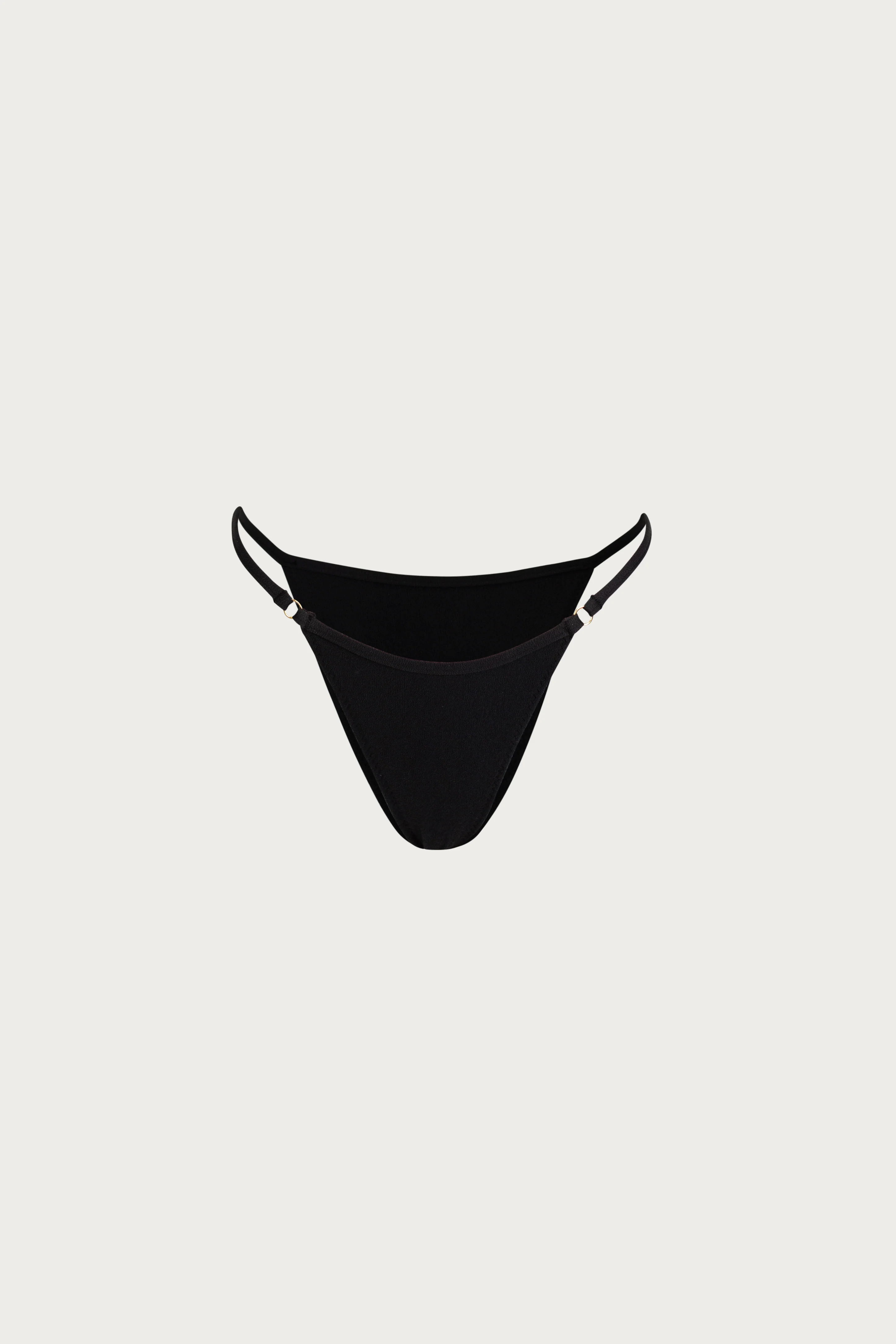 Bikini Bottom (Faux Suede Black)