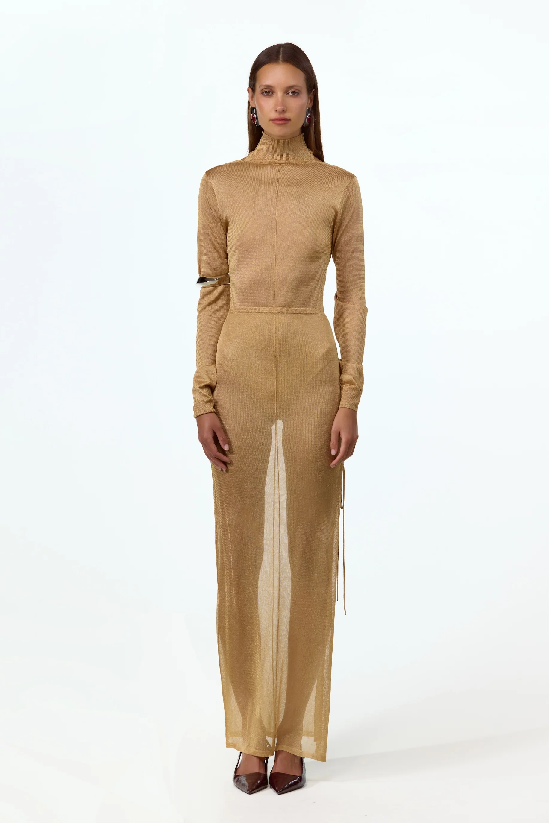 Open Back Knit Bodysuit (Gold)