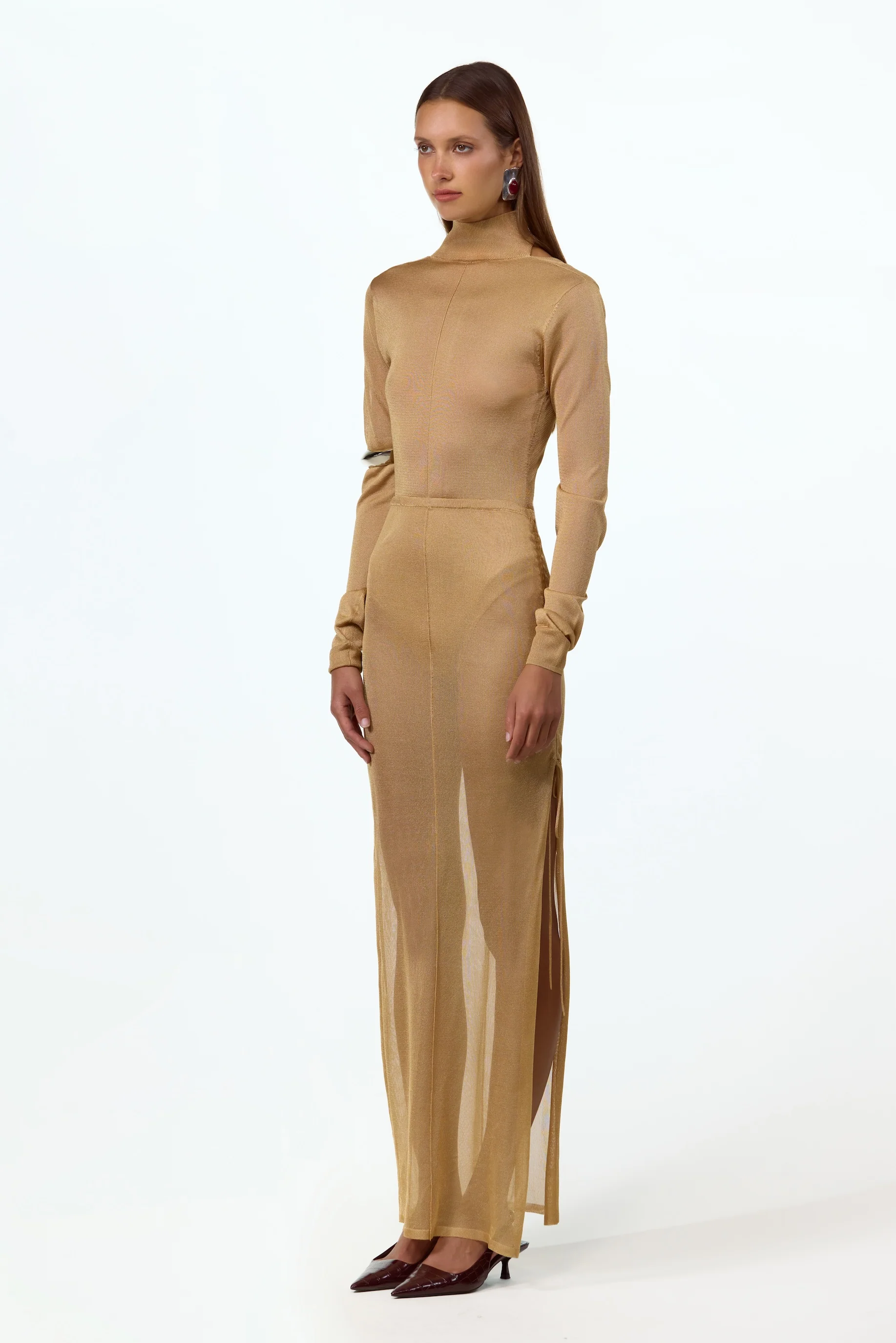 Open Back Knit Bodysuit (Gold) 8 Open Back Knit Bodysuit (Gold)