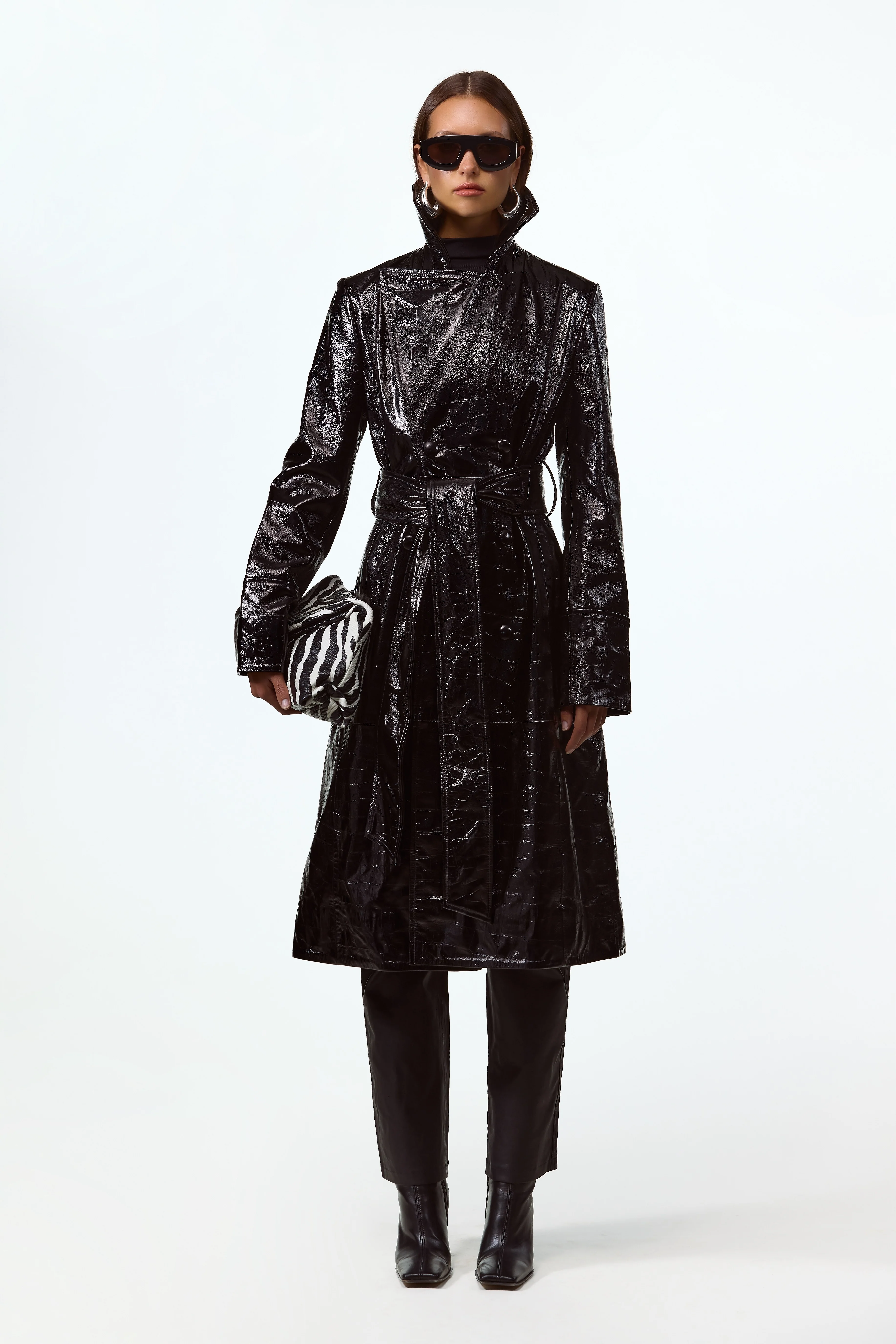 The Leather Trench (Black)