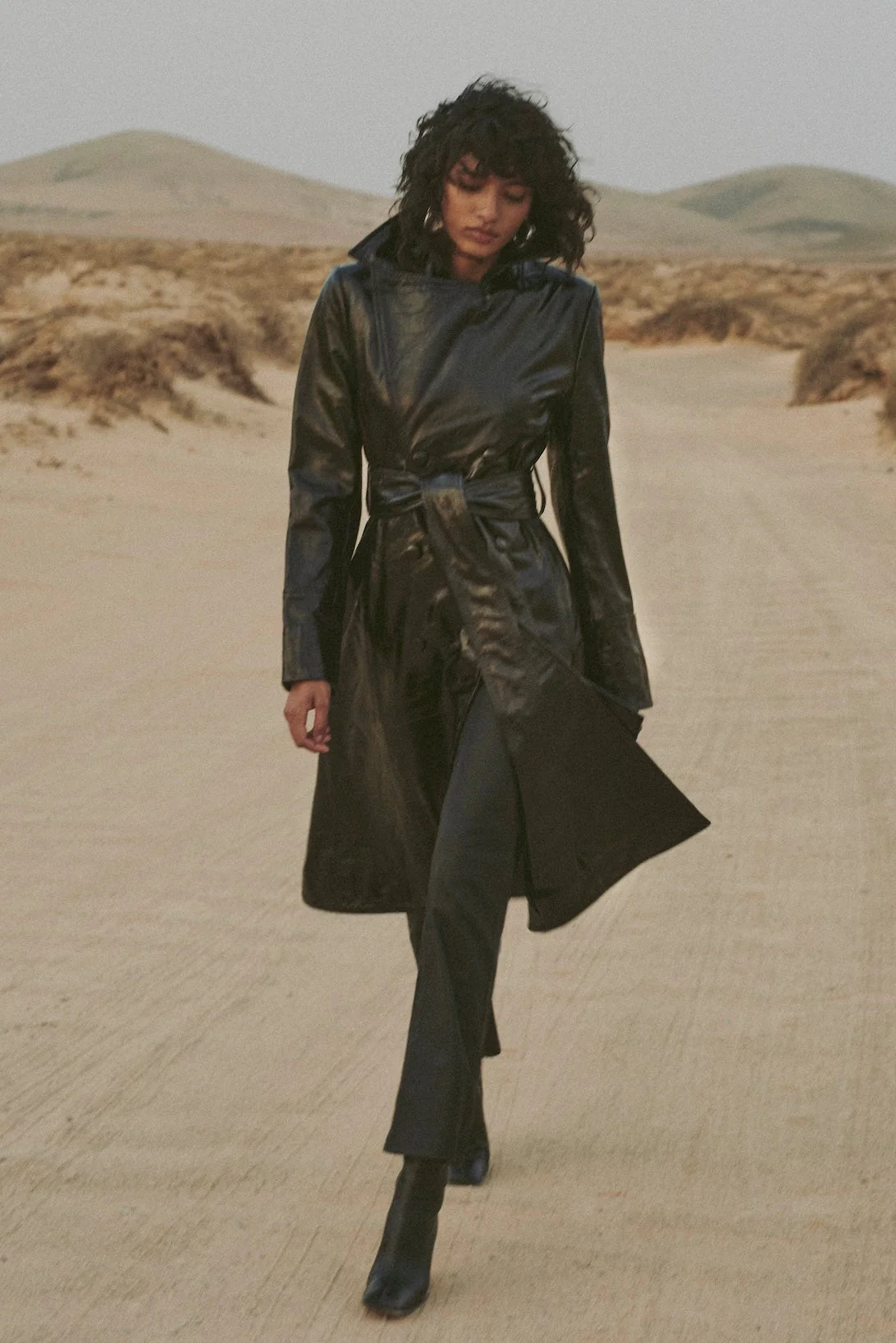 The Leather Trench (Black)