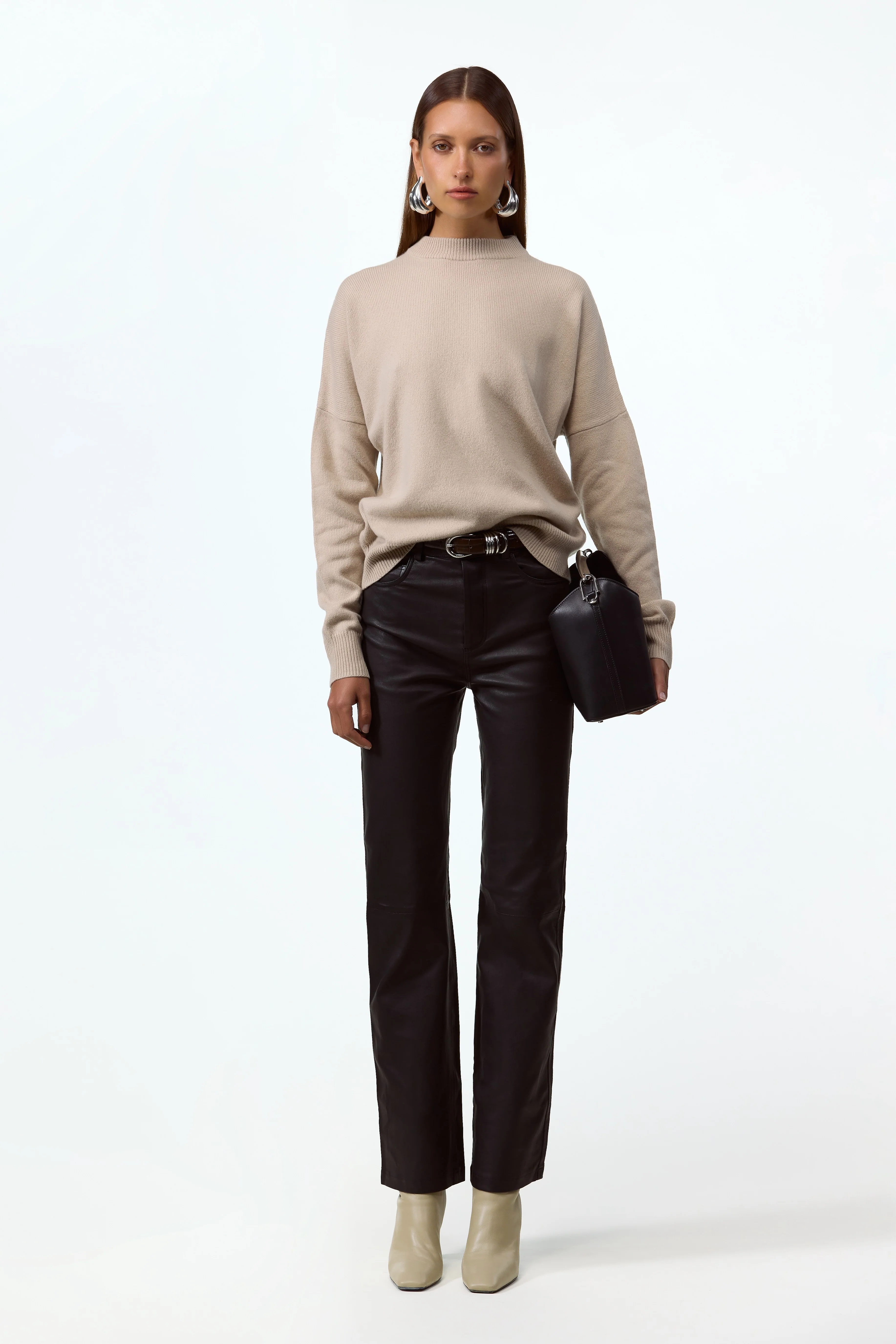 Lightweight Wool Sweater (Taupe)