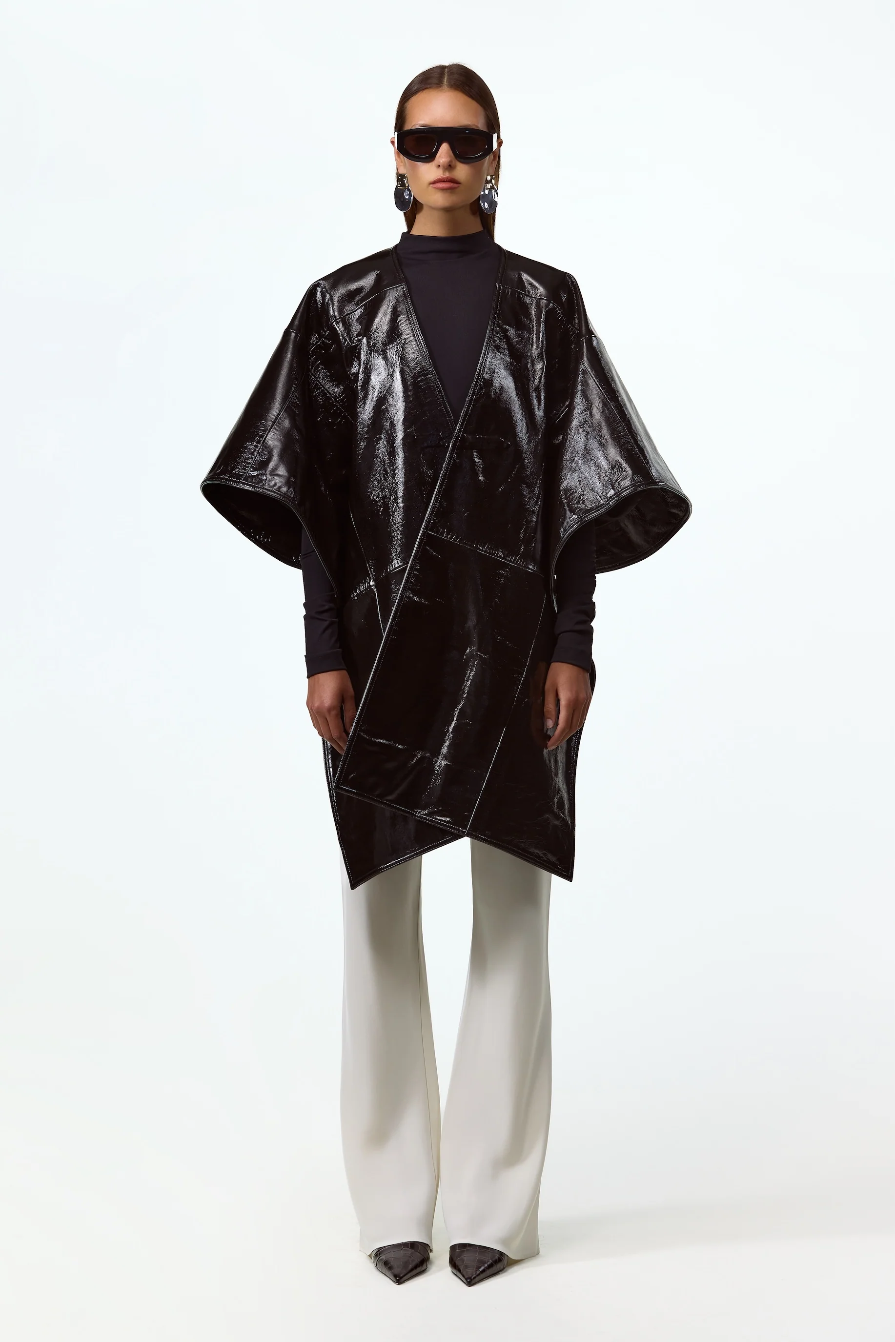 Leather Wrap Cape (Black) 4 Leather Wrap Cape (Black)