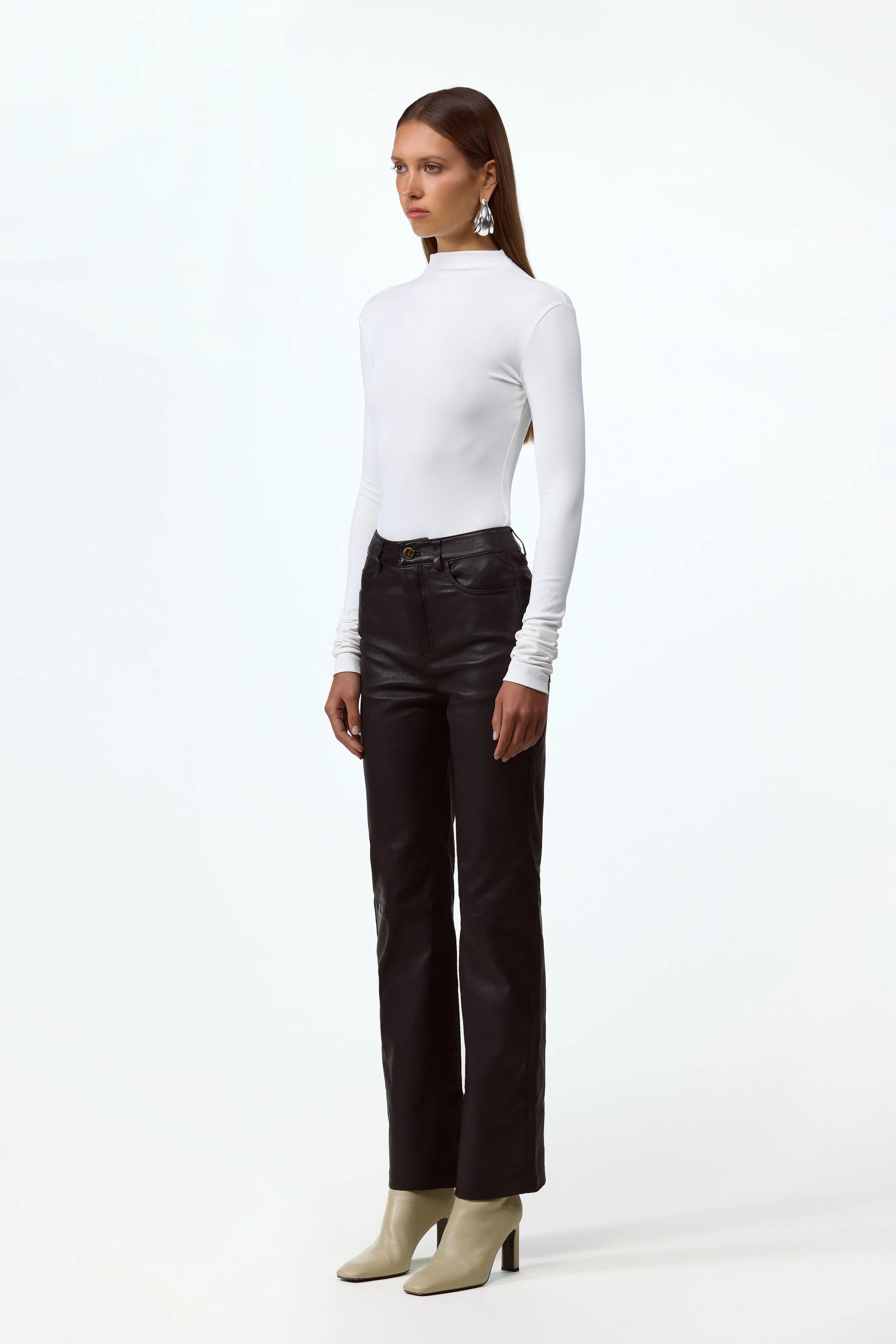 Long Sleeve Bodysuit (White)
