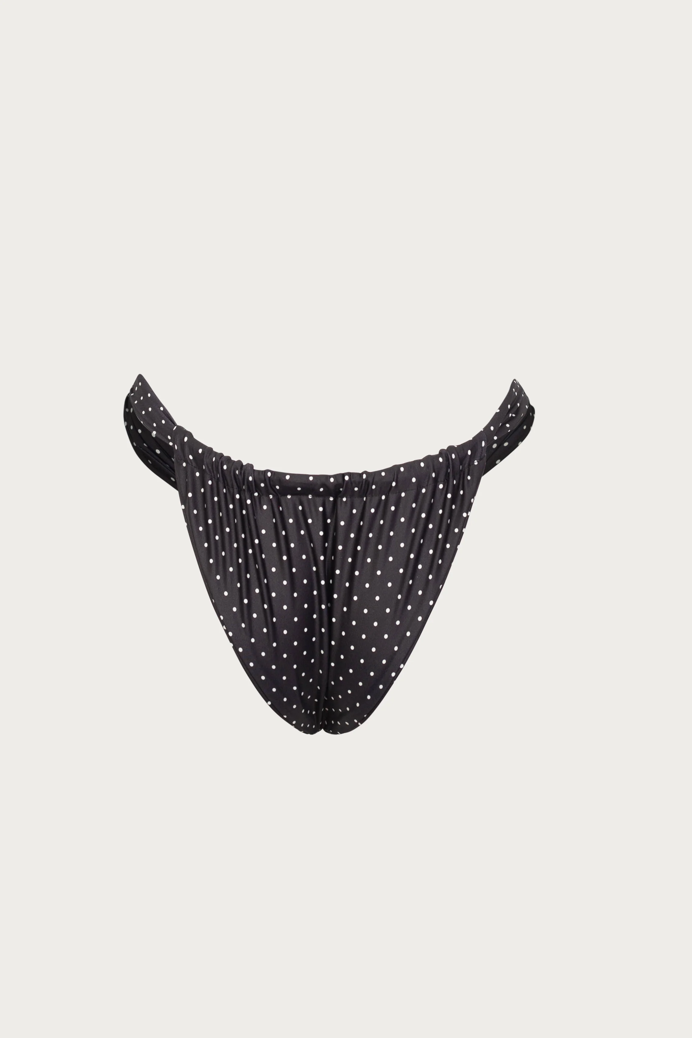 Ruched Bottom (Black Cream Polka Dot) 3 Ruched Bottom (Black Cream Polka Dot)