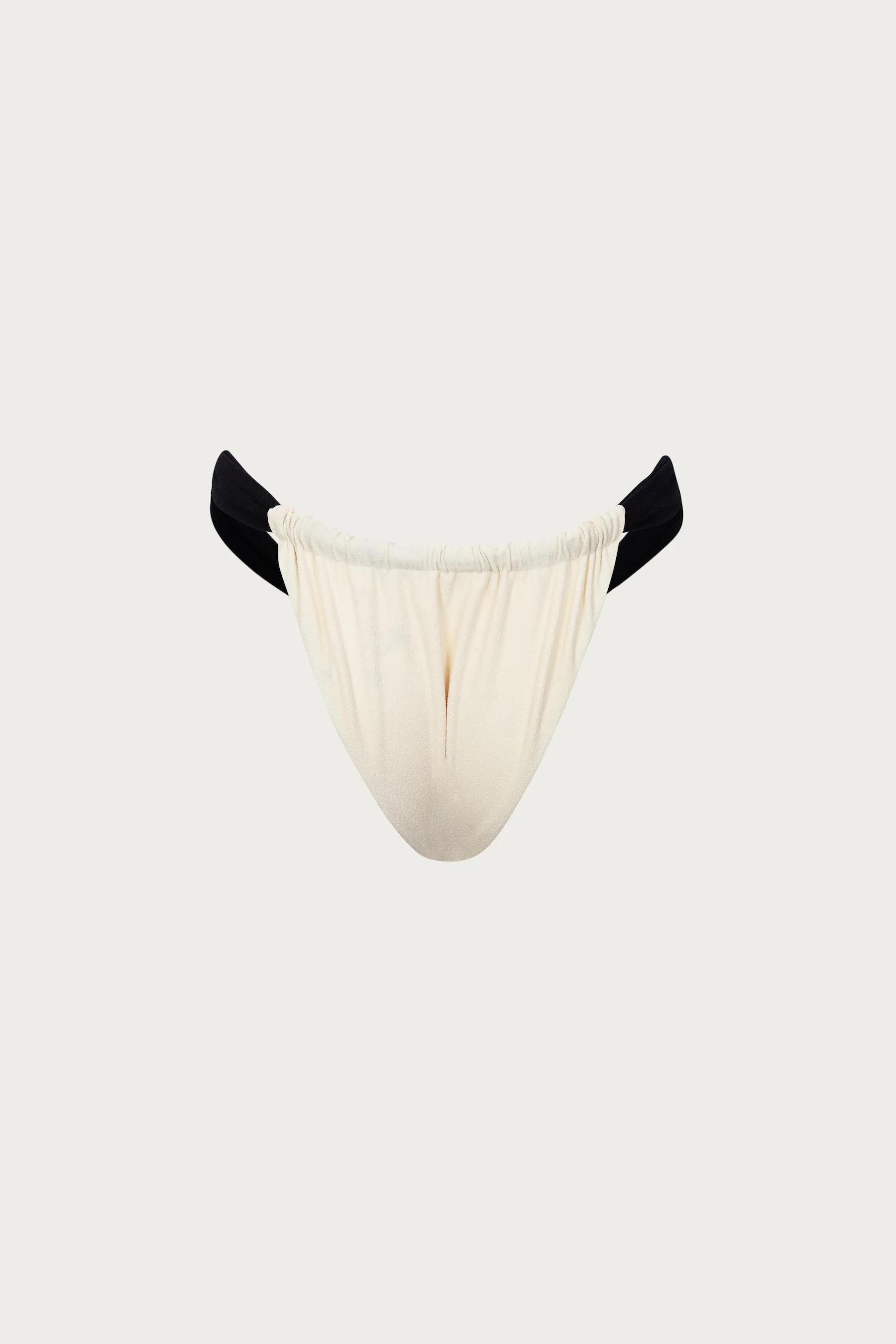 Ruched Bottom (Faux Suede Cream/Black) 6 Ruched Bottom (Faux Suede Cream/Black)