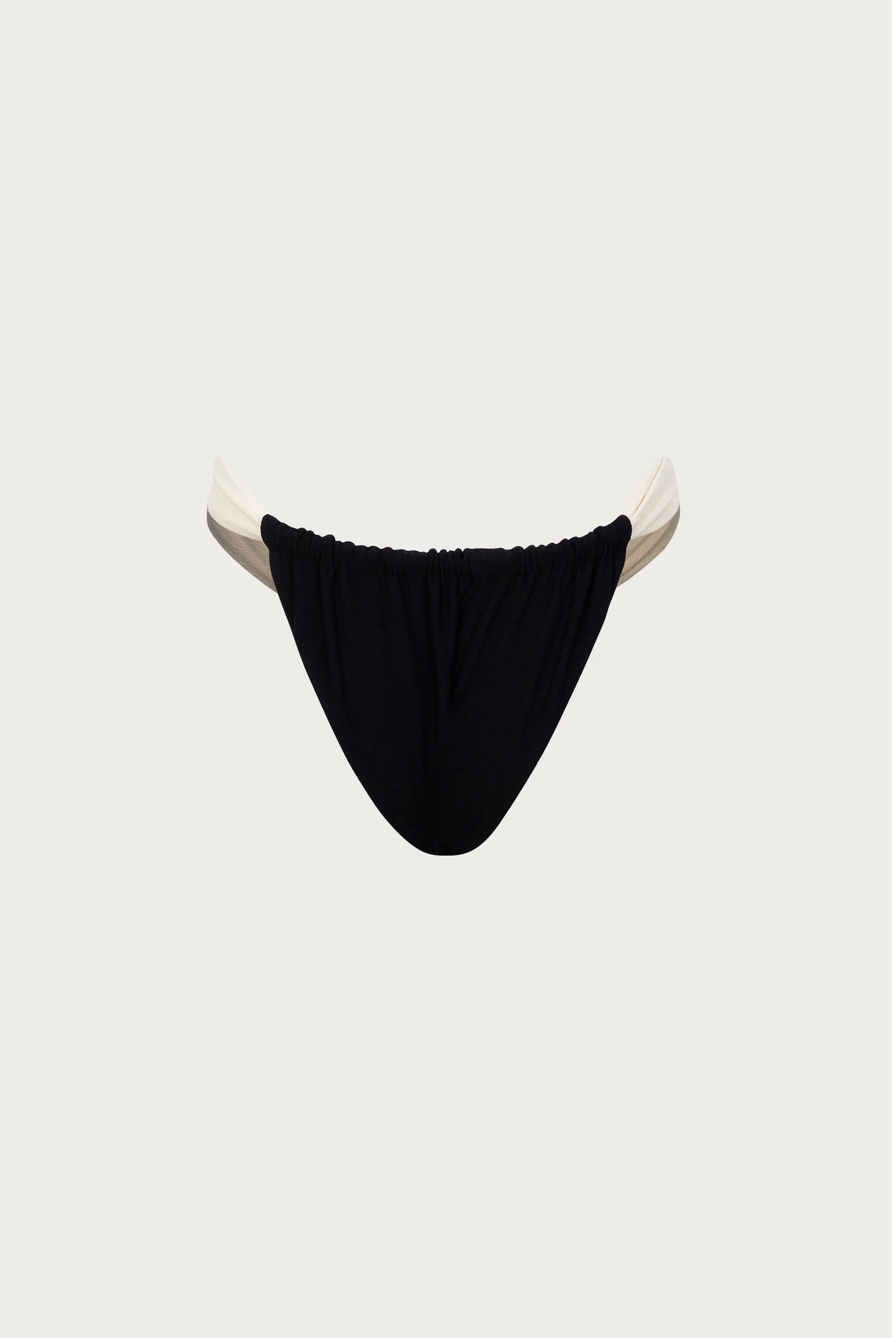 Ruched Bottom (Faux Suede Black/Cream) 6 Ruched Bottom (Faux Suede Black/Cream)