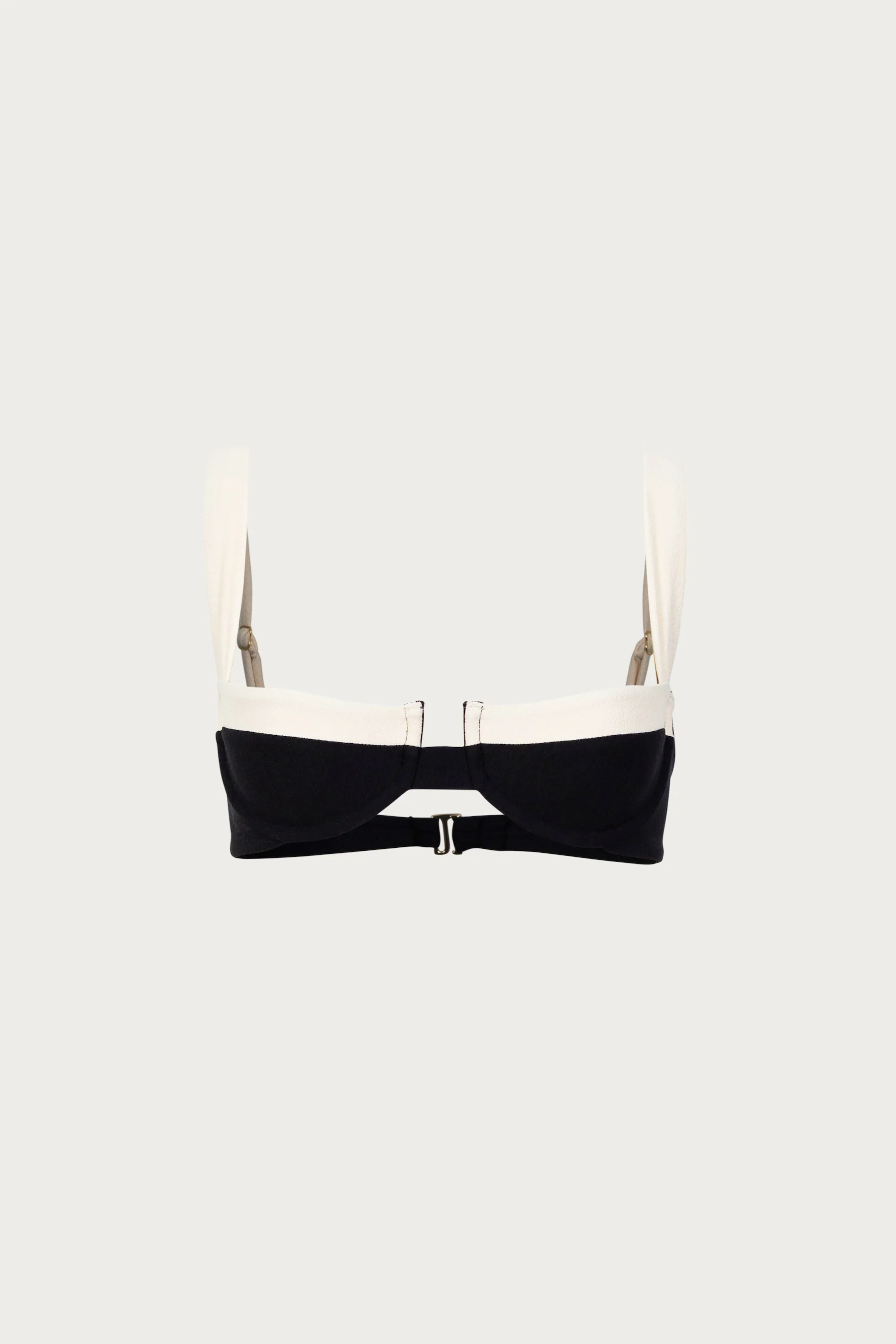 Underwire Top (Faux Suede Black/Cream)
