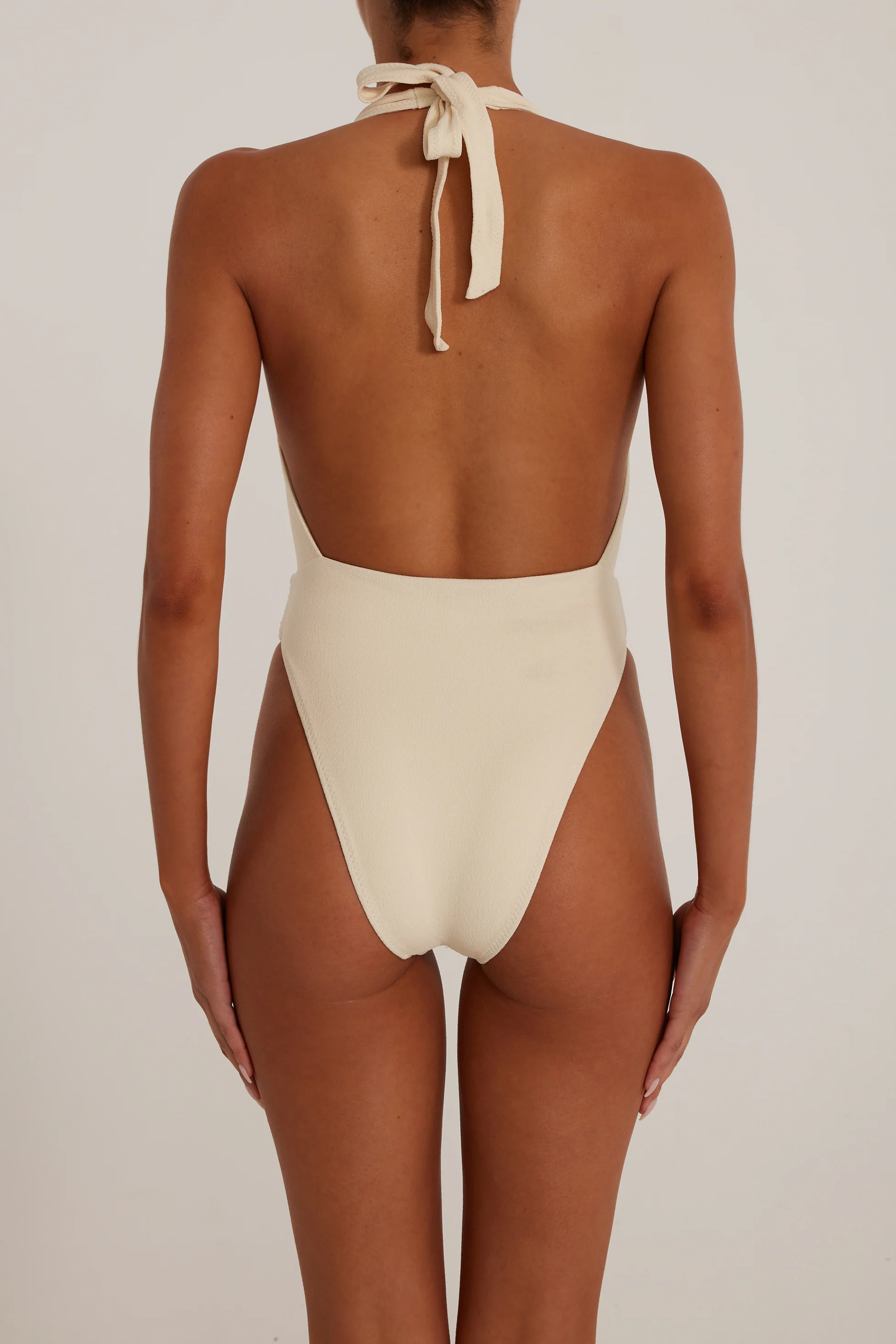 Rosette V One Piece (Faux Suede Cream/Cream) 5 Rosette V One Piece (Faux Suede Cream/Cream)