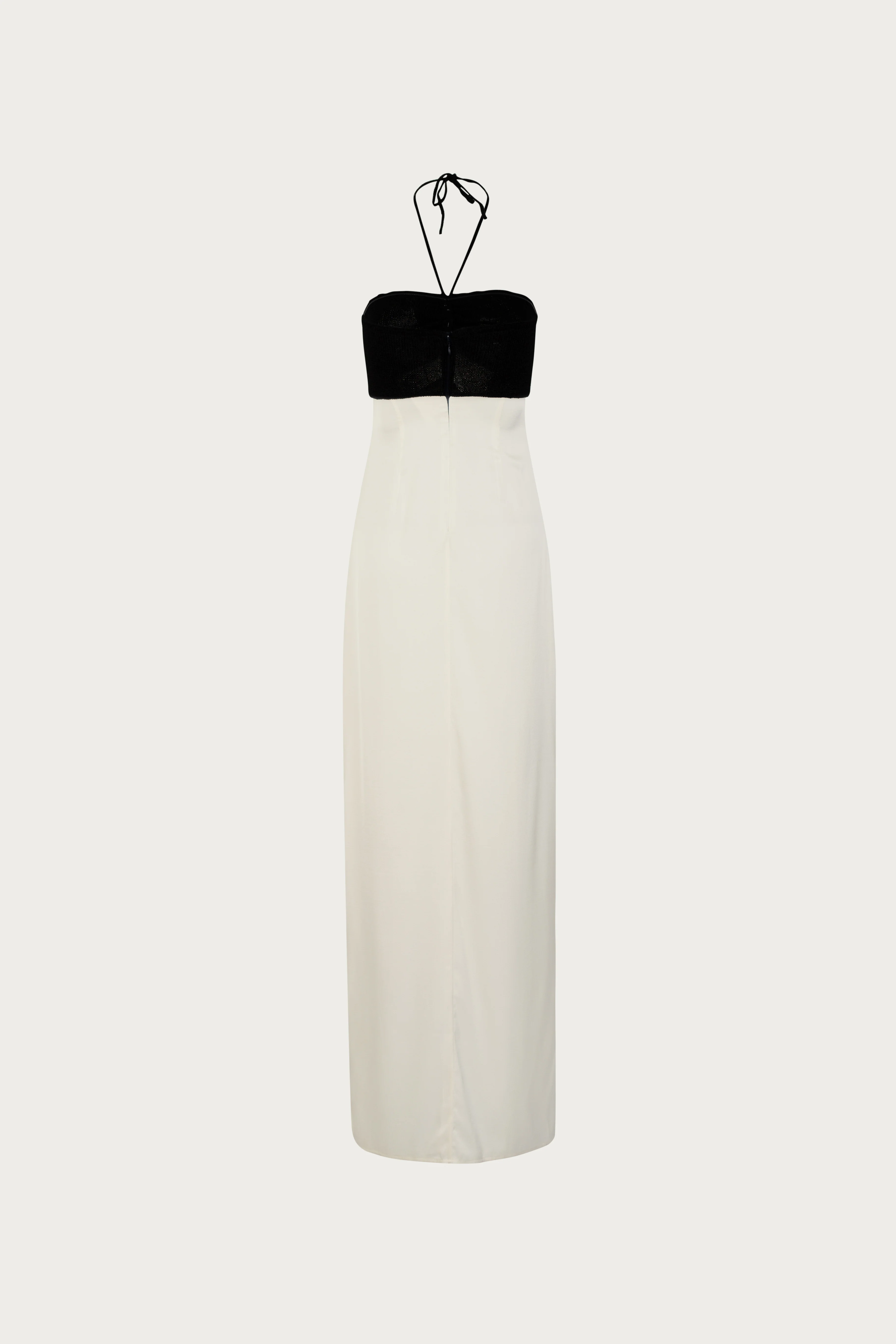 Rosette Silk Dress (Cream/Black) 6 Rosette Silk Dress (Cream/Black)