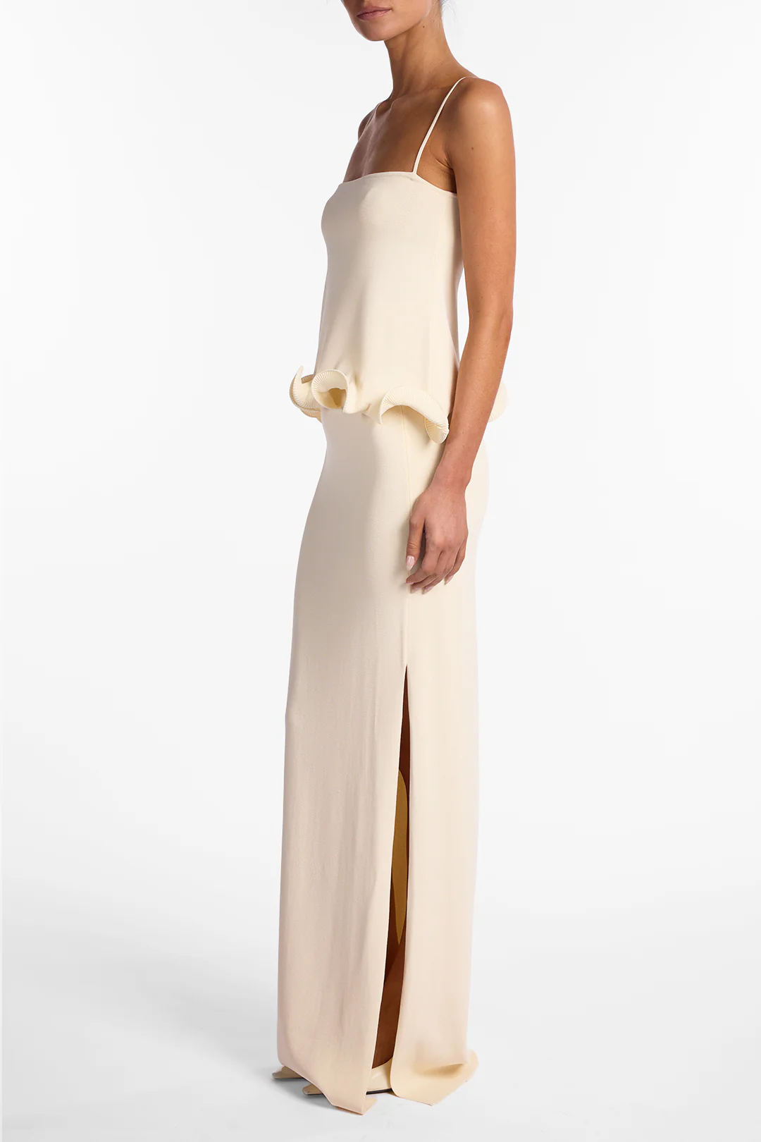 Ruffle Hem Tank Top (Cream) 4 Ruffle Hem Tank Top (Cream)