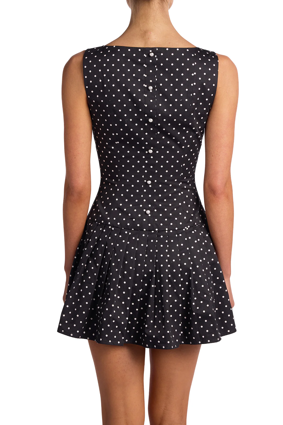 Poplin Mini Dress (Black Polka Dot) 4 Poplin Mini Dress (Black Polka Dot)