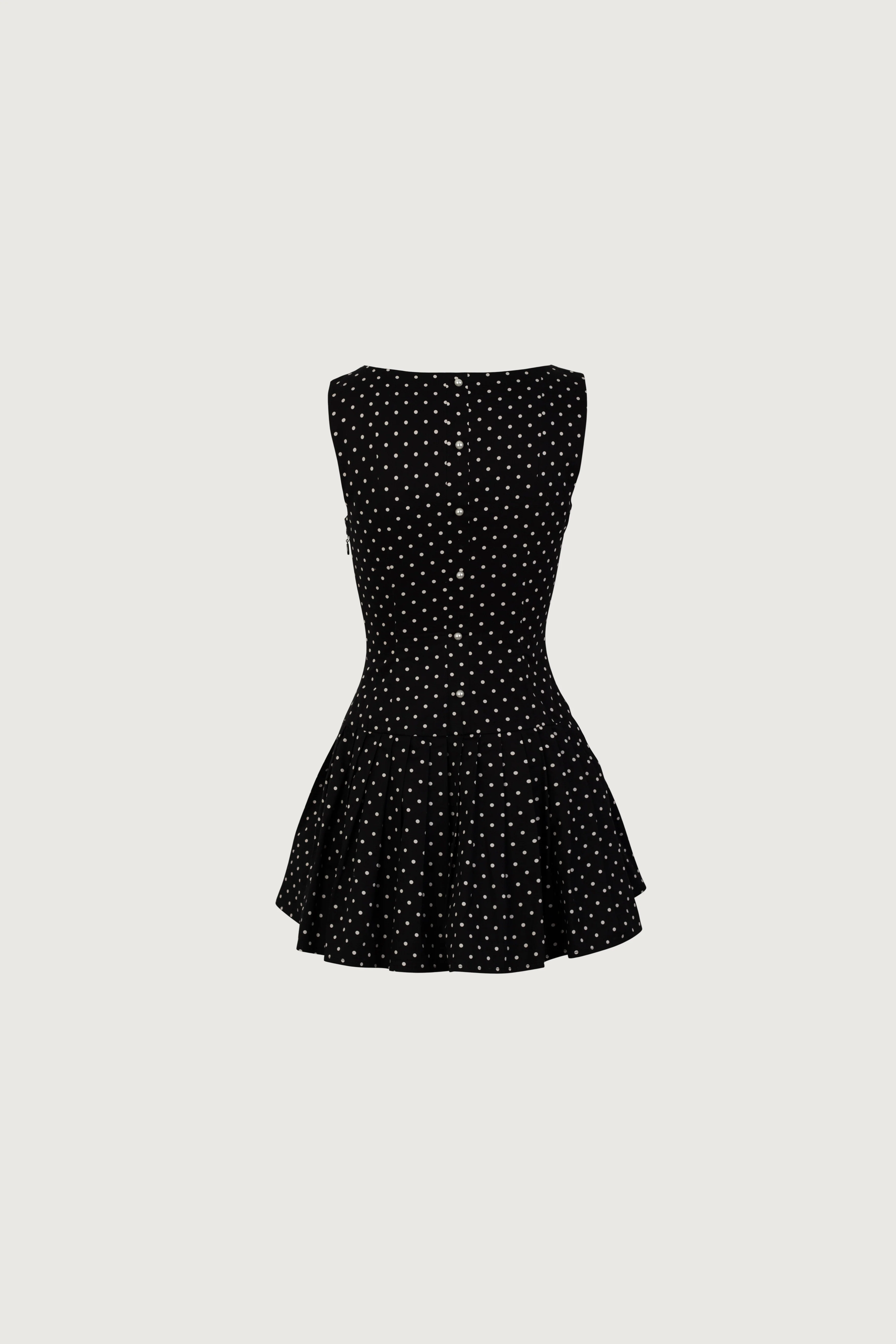 Poplin Mini Dress (Black Polka Dot) 5 Poplin Mini Dress (Black Polka Dot)