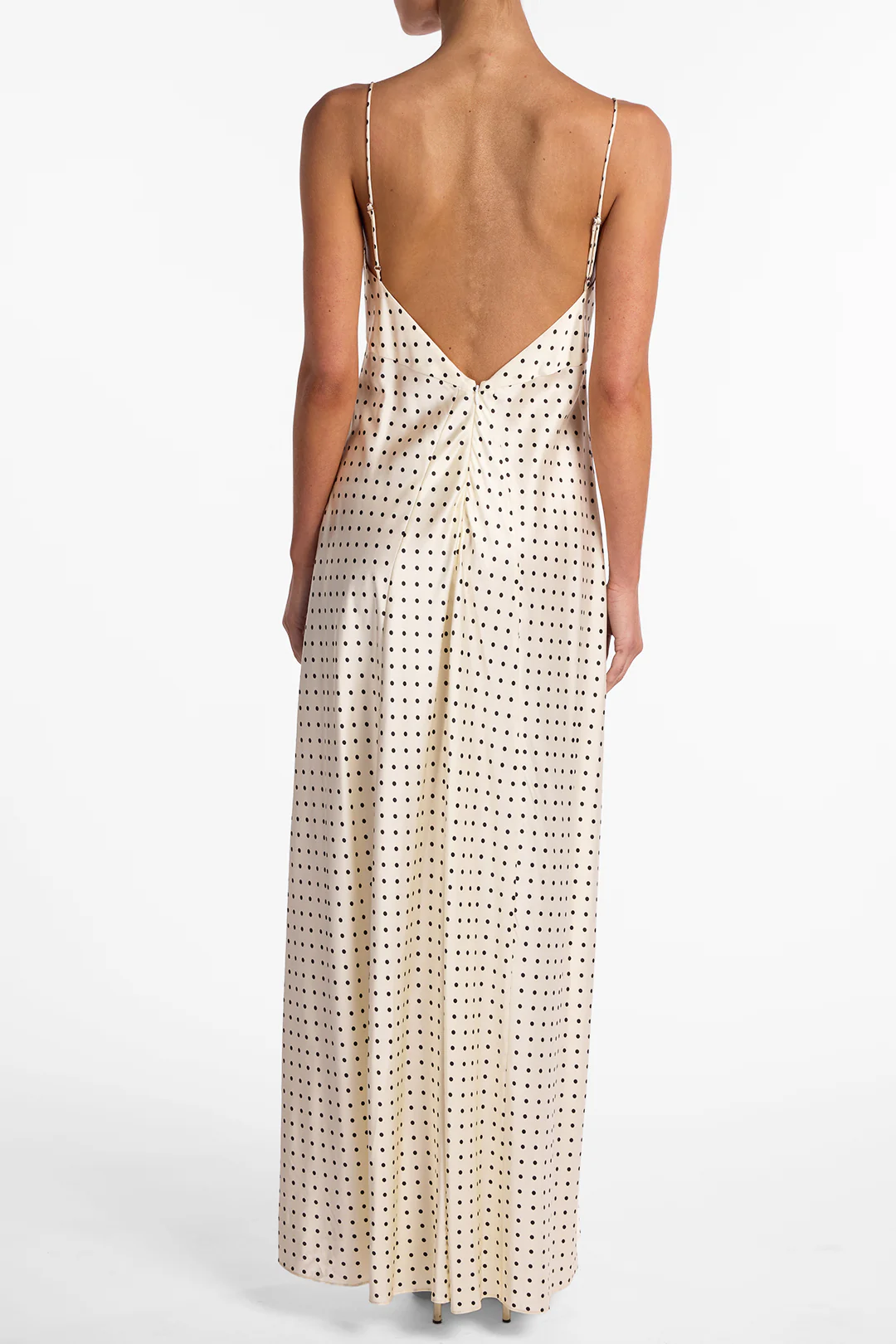 Deep V Rosette Gown (Cream Polka Dot) 6 Deep V Rosette Gown (Cream Polka Dot)