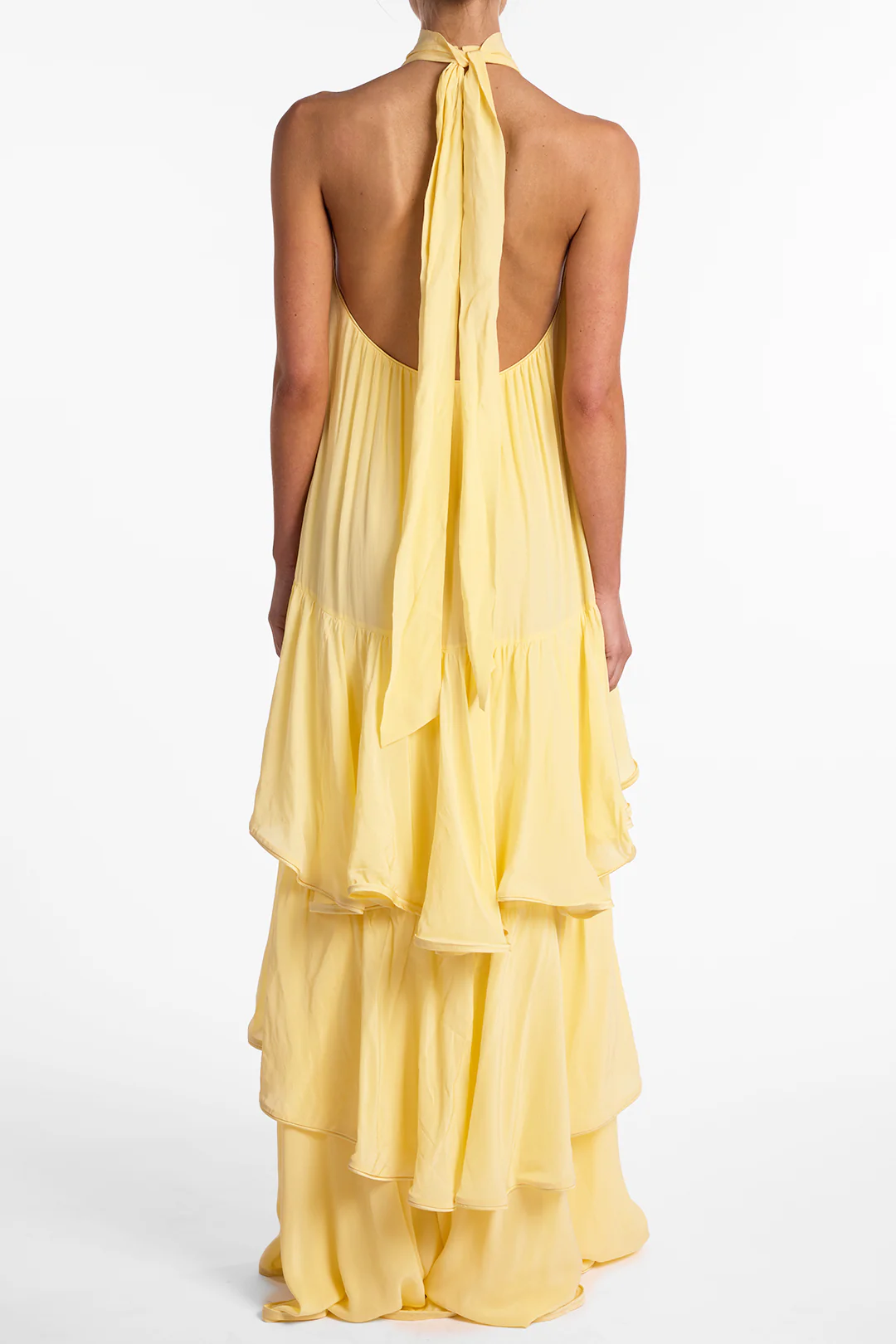 Layered Chiffon Gown (Butter Yellow) 5 Layered Chiffon Gown (Butter Yellow)