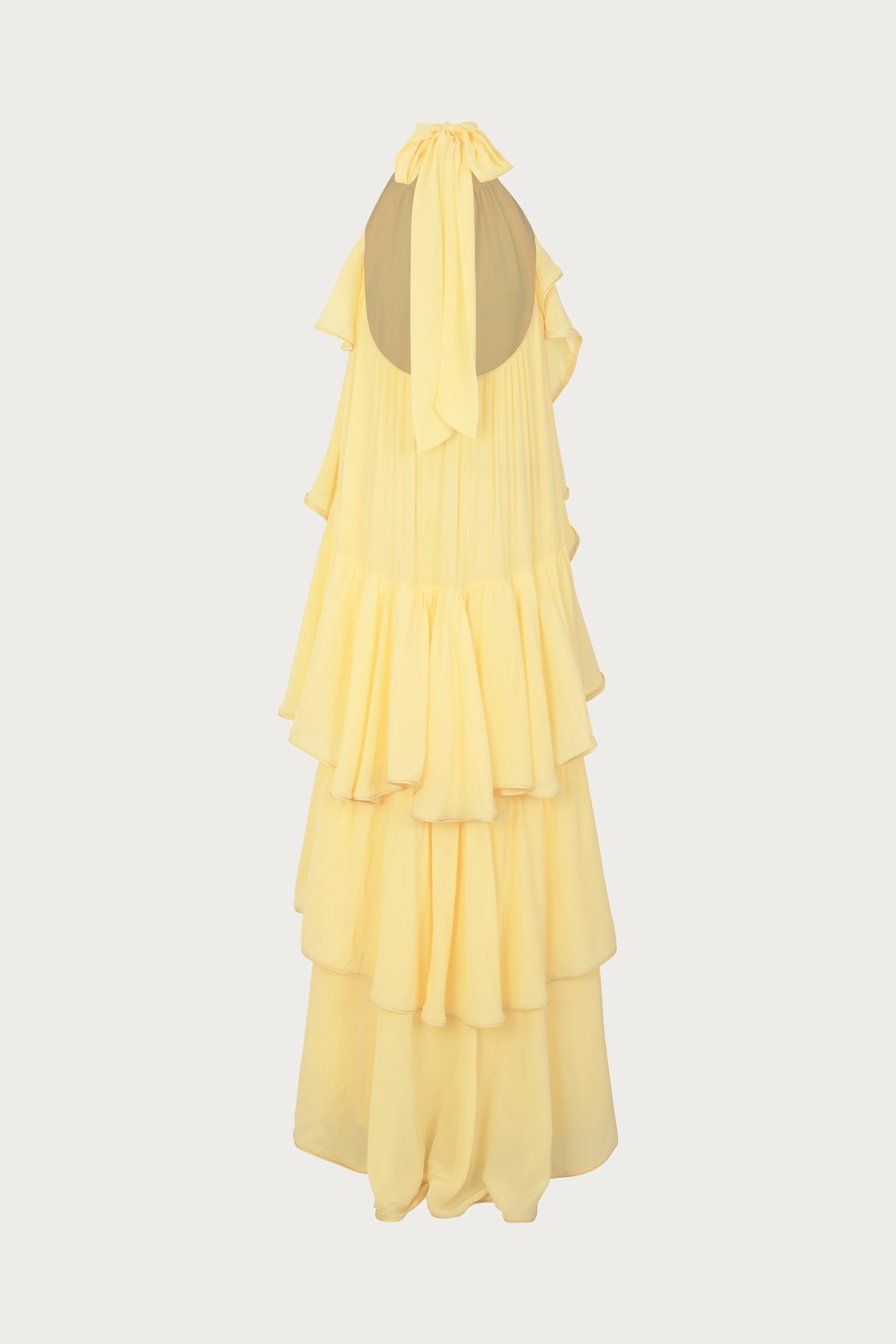 Layered Chiffon Gown (Butter Yellow) 6 Layered Chiffon Gown (Butter Yellow)