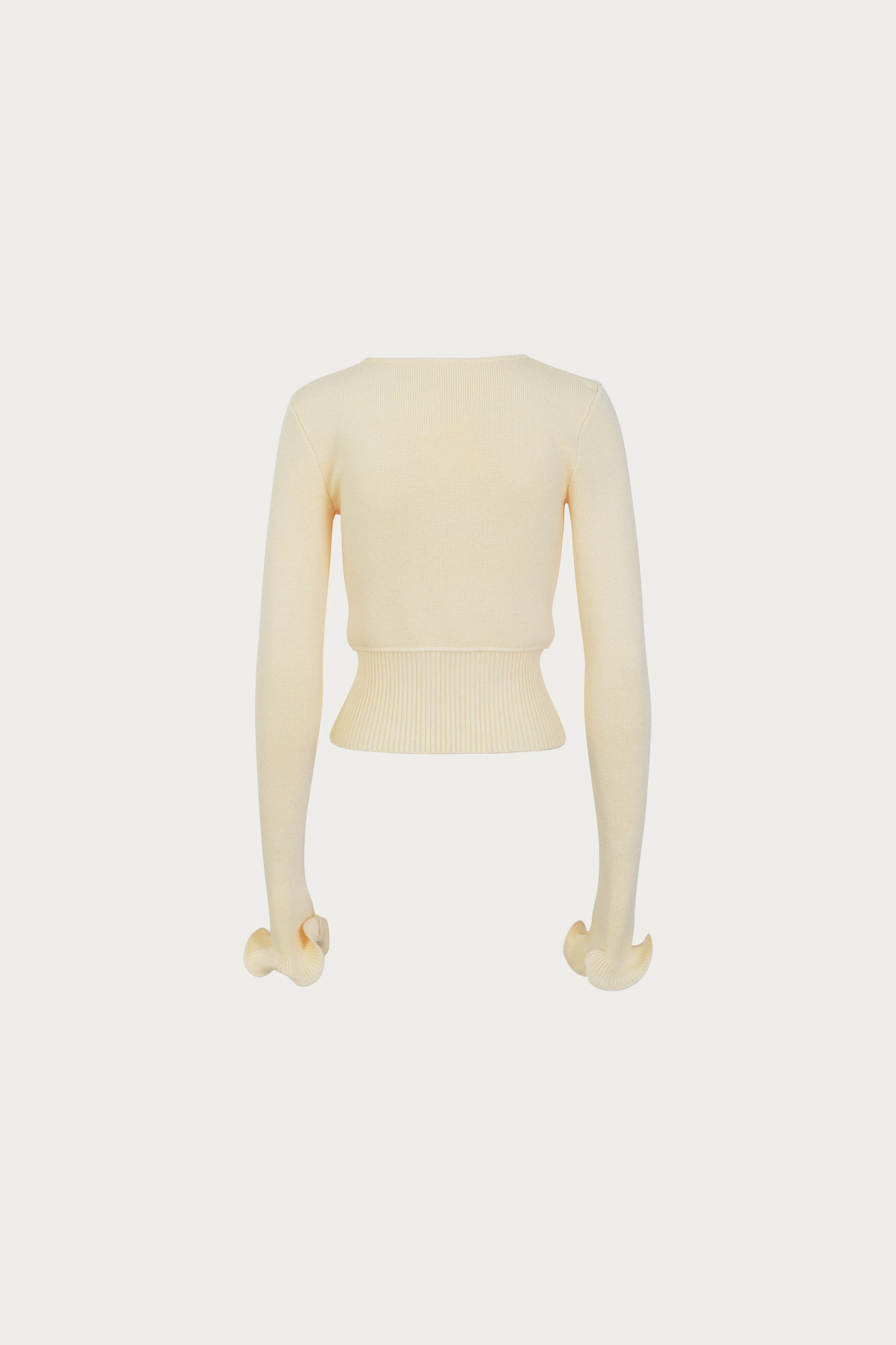 Ruffle Hem Sweater (Cream) 7 Ruffle Hem Sweater (Cream)