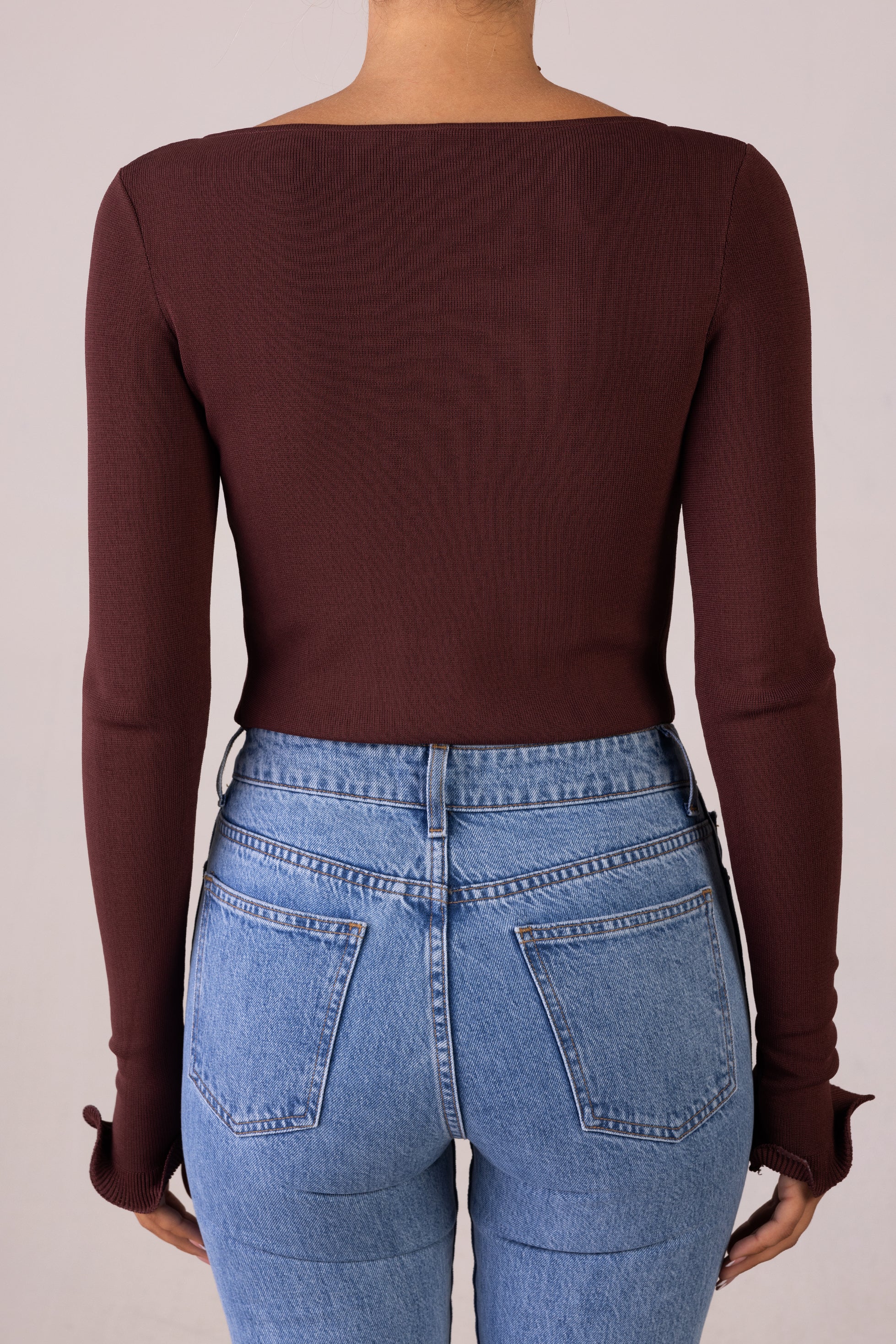 Ruffle Hem Top (Chocolate Brown) 7 Ruffle Hem Top (Chocolate Brown)