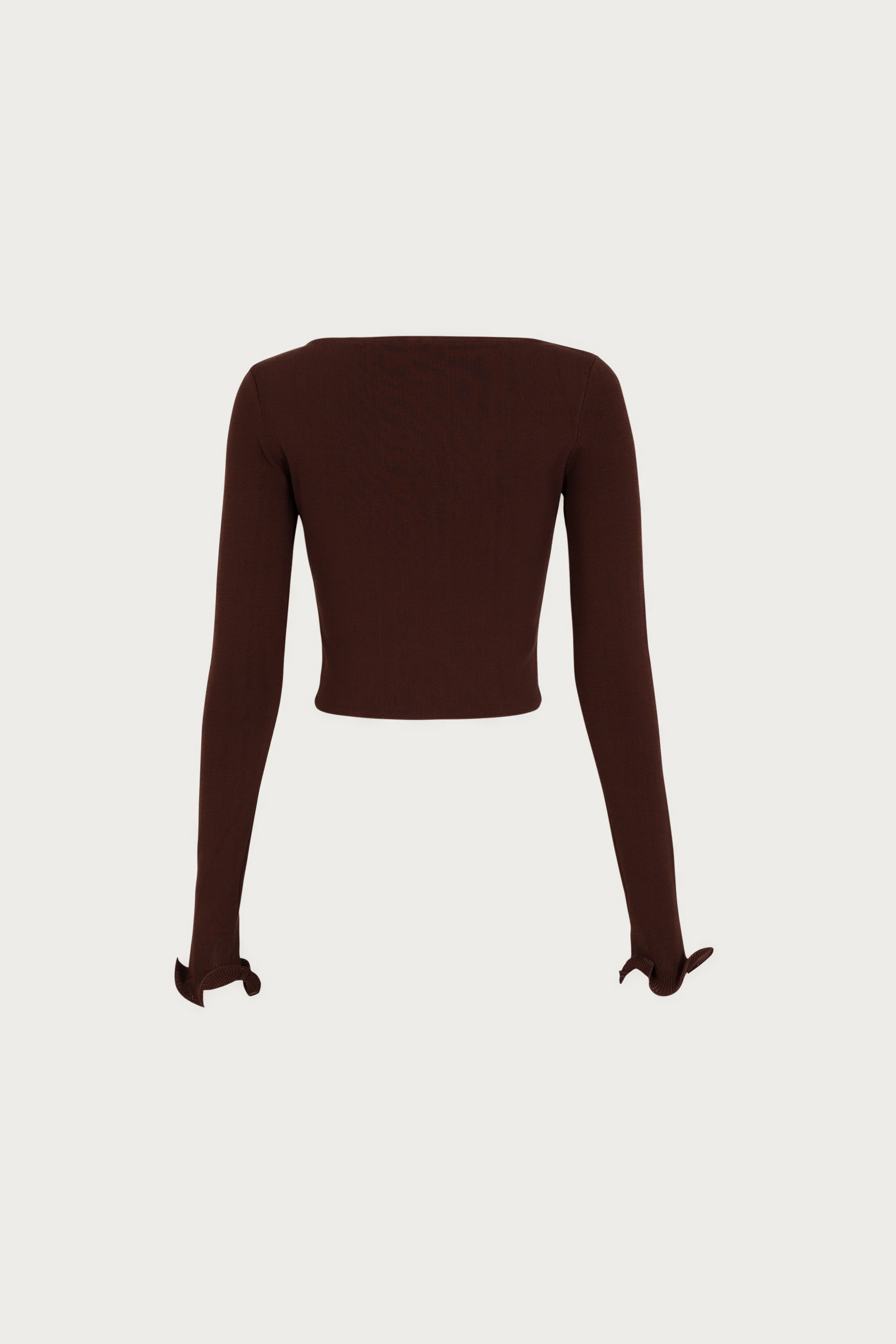 Ruffle Hem Top (Chocolate Brown) 8 Ruffle Hem Top (Chocolate Brown)