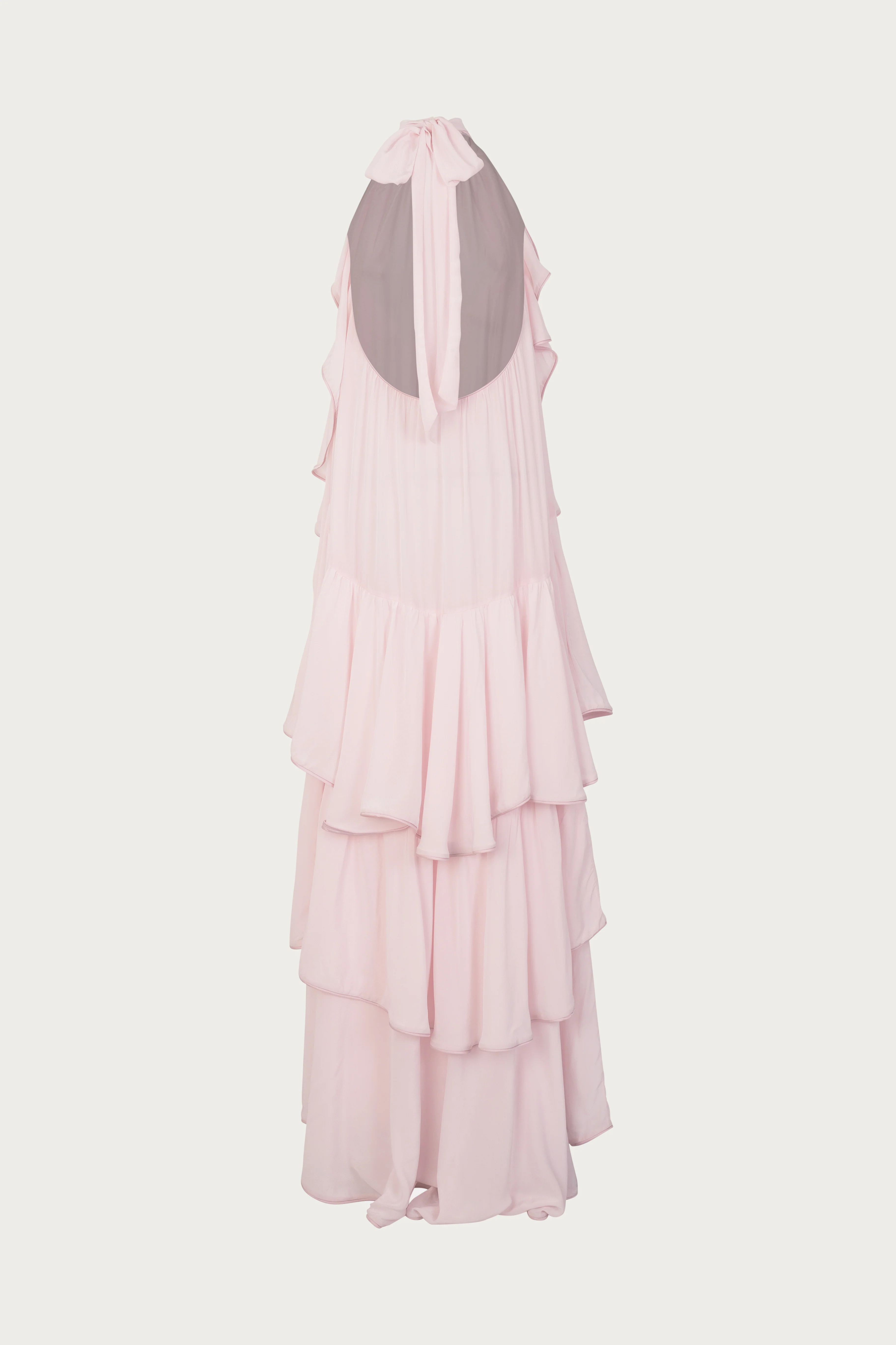 Layered Chiffon Gown (Pale Pink) 6 Layered Chiffon Gown (Pale Pink)