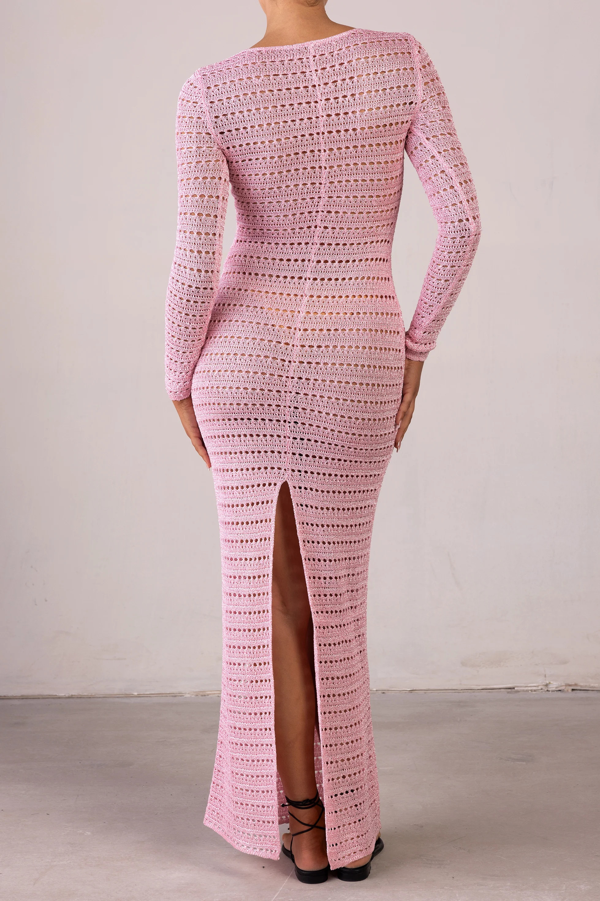 Rosette Crochet Dress (Pink) 5 Rosette Crochet Dress (Pink)