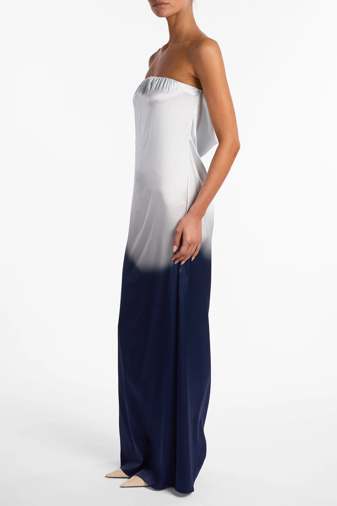 Strapless Draped Maxi (Blue Ombre) 3 Strapless Draped Maxi (Blue Ombre)