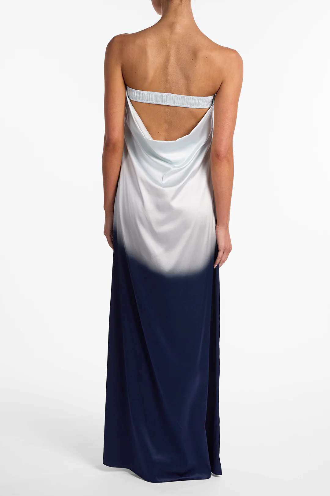 Strapless Draped Maxi (Blue Ombre) 4 Strapless Draped Maxi (Blue Ombre)