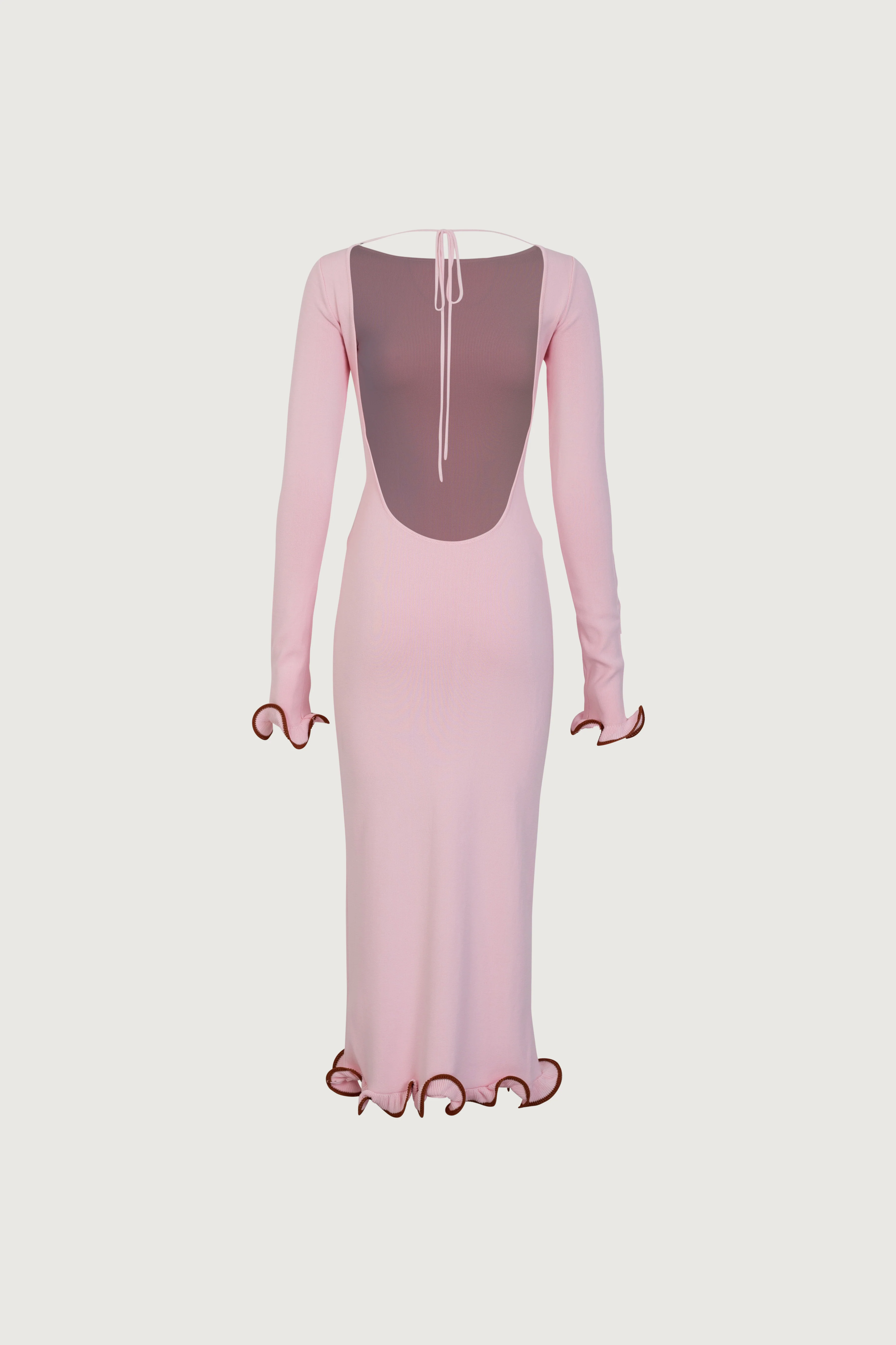 Ruffle Hem Midi Dress (Baby Pink) 7 Ruffle Hem Midi Dress (Baby Pink)