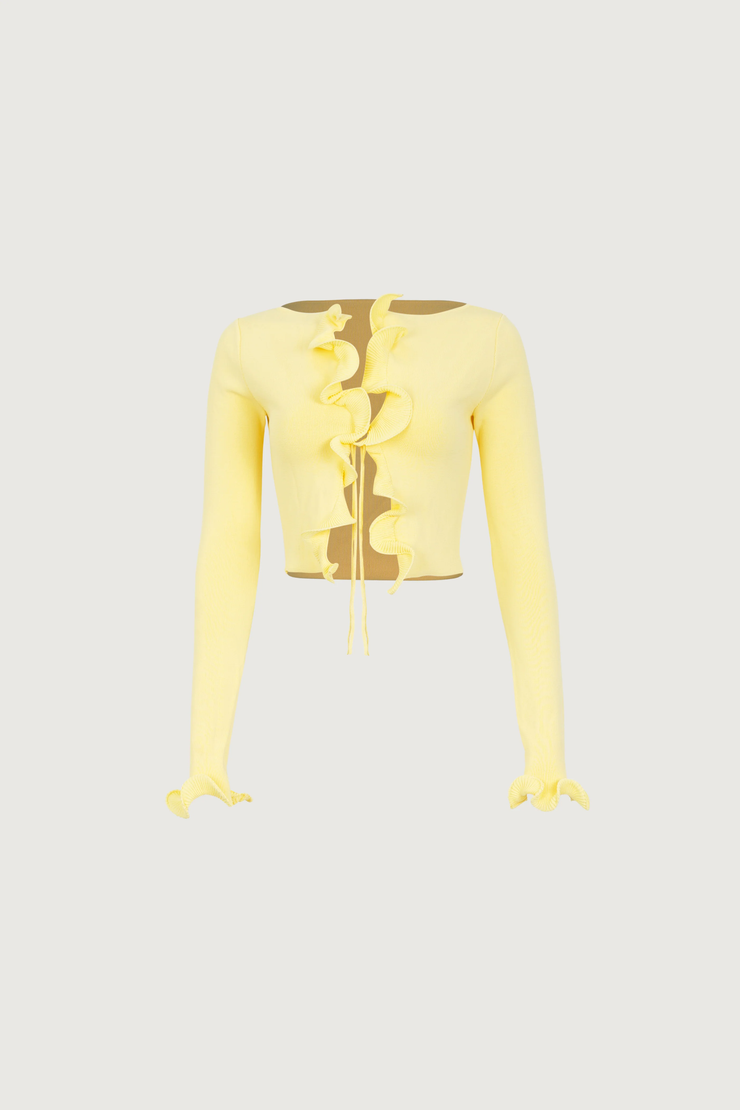 Ruffle Hem Top (Butter Yellow)