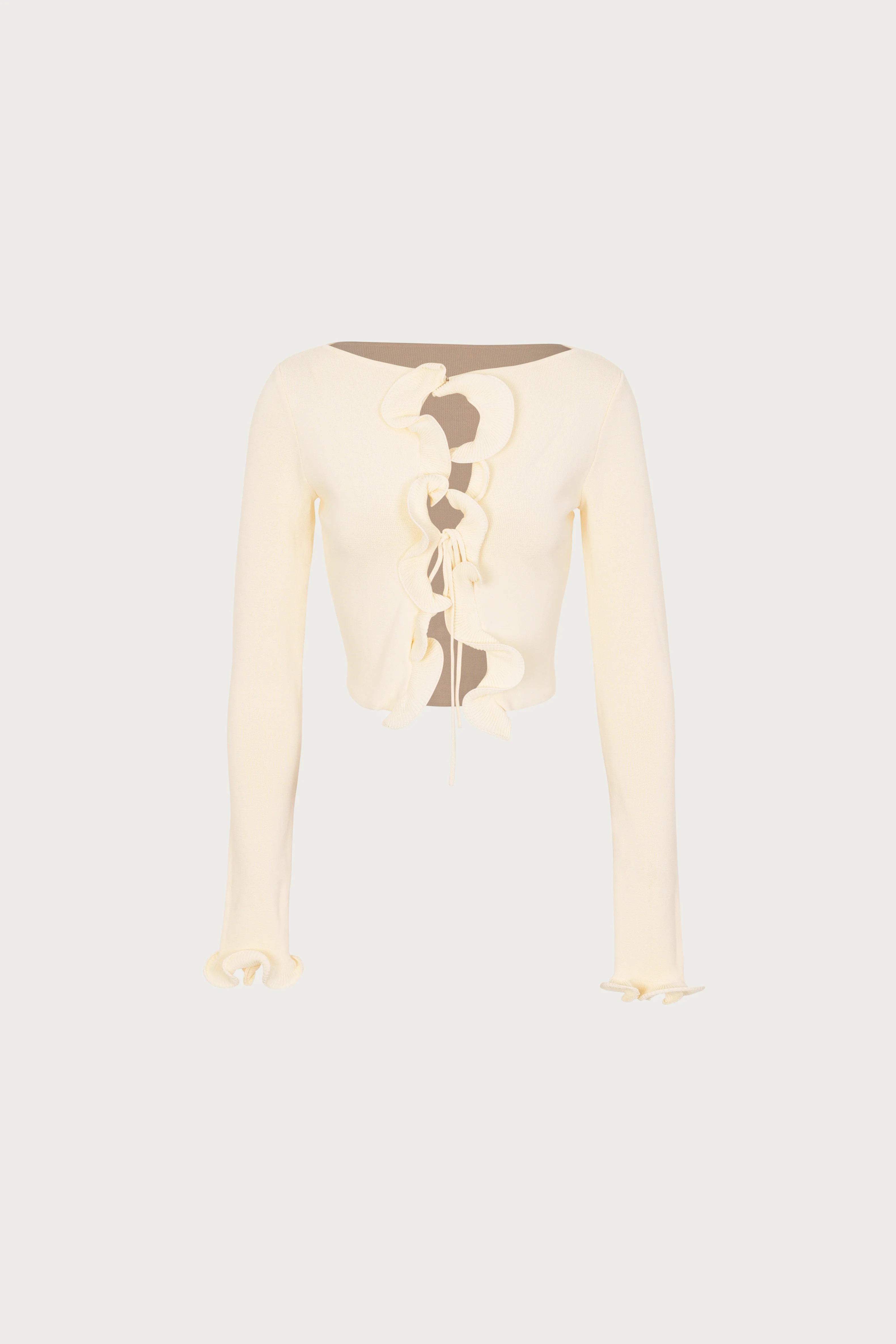 Ruffle Hem Top (Cream)