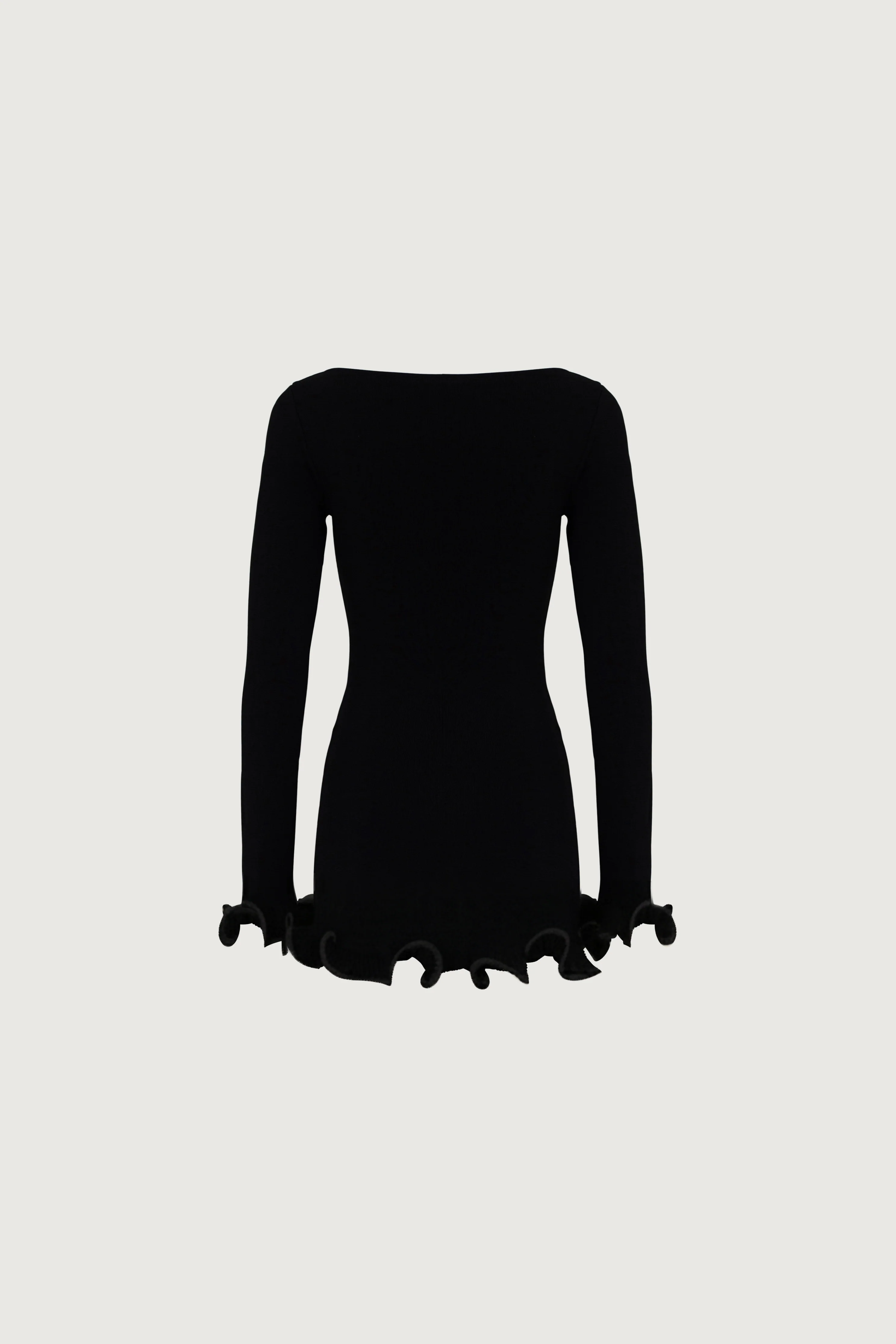 Home 22 Ruffle Hem Mini Dress (Black)