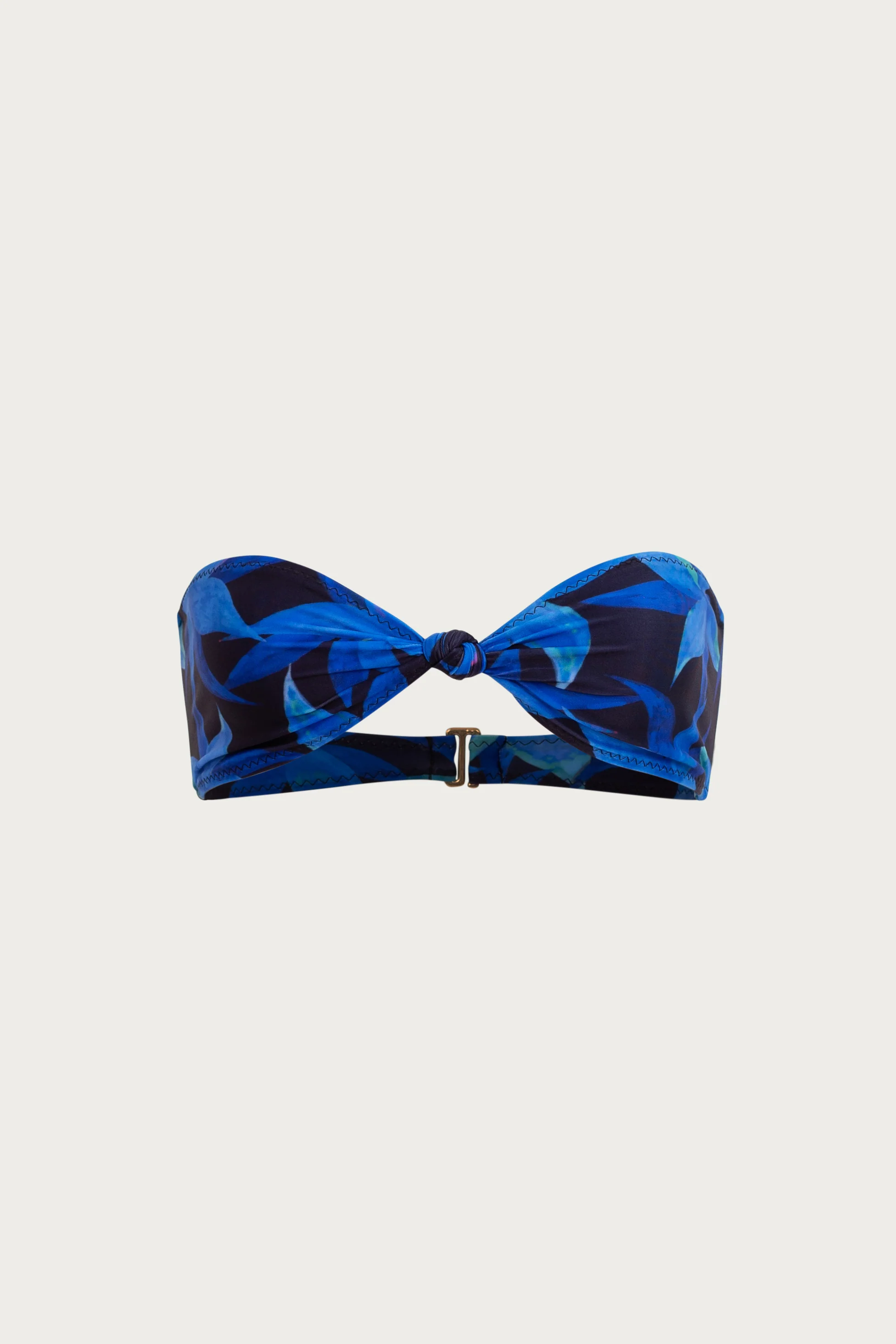 Home 18 Knotted Bandeau Top (Blue Tropical)