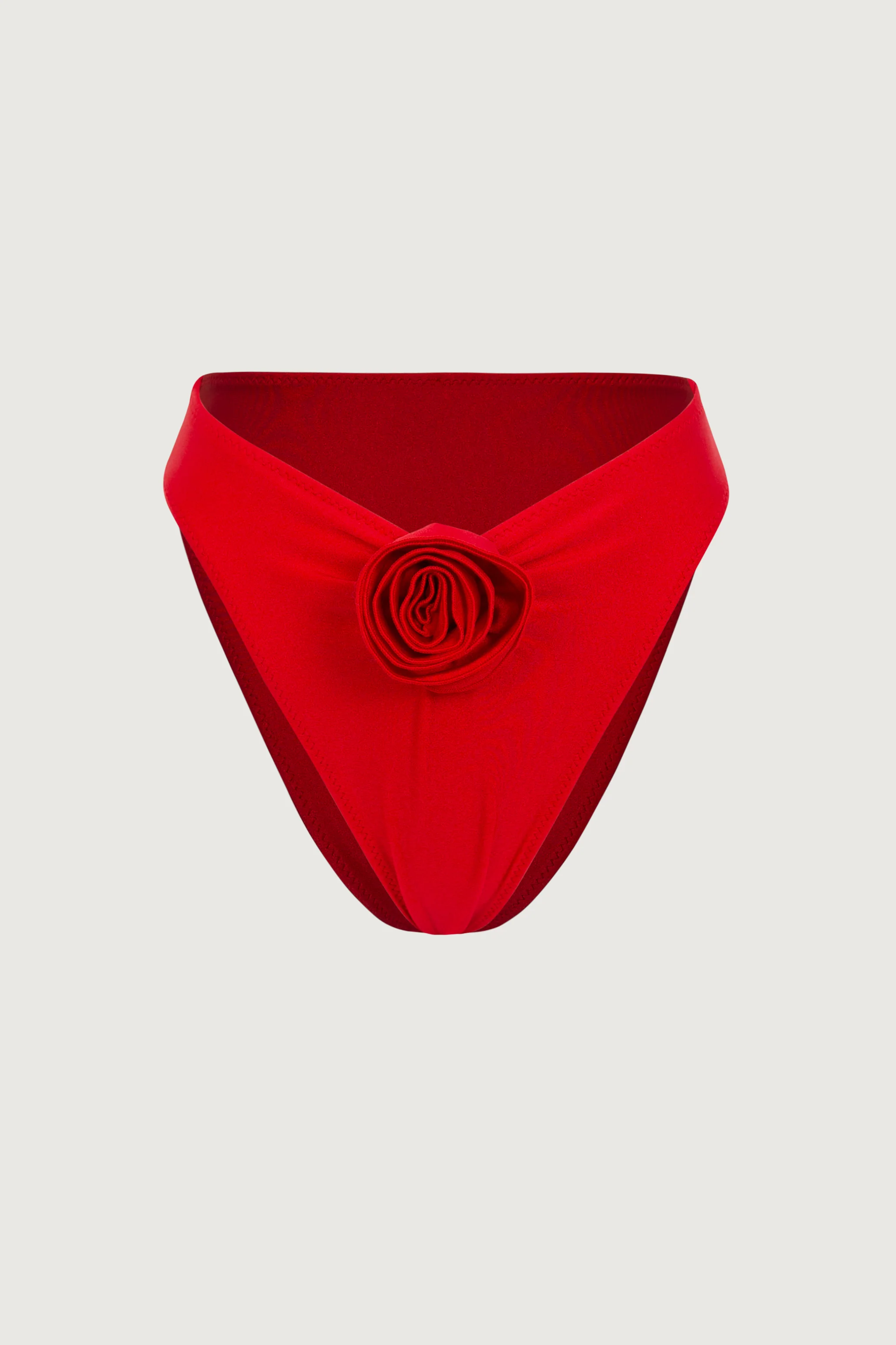 Rosette High Rise Bottom (Scarlet Red/Red)