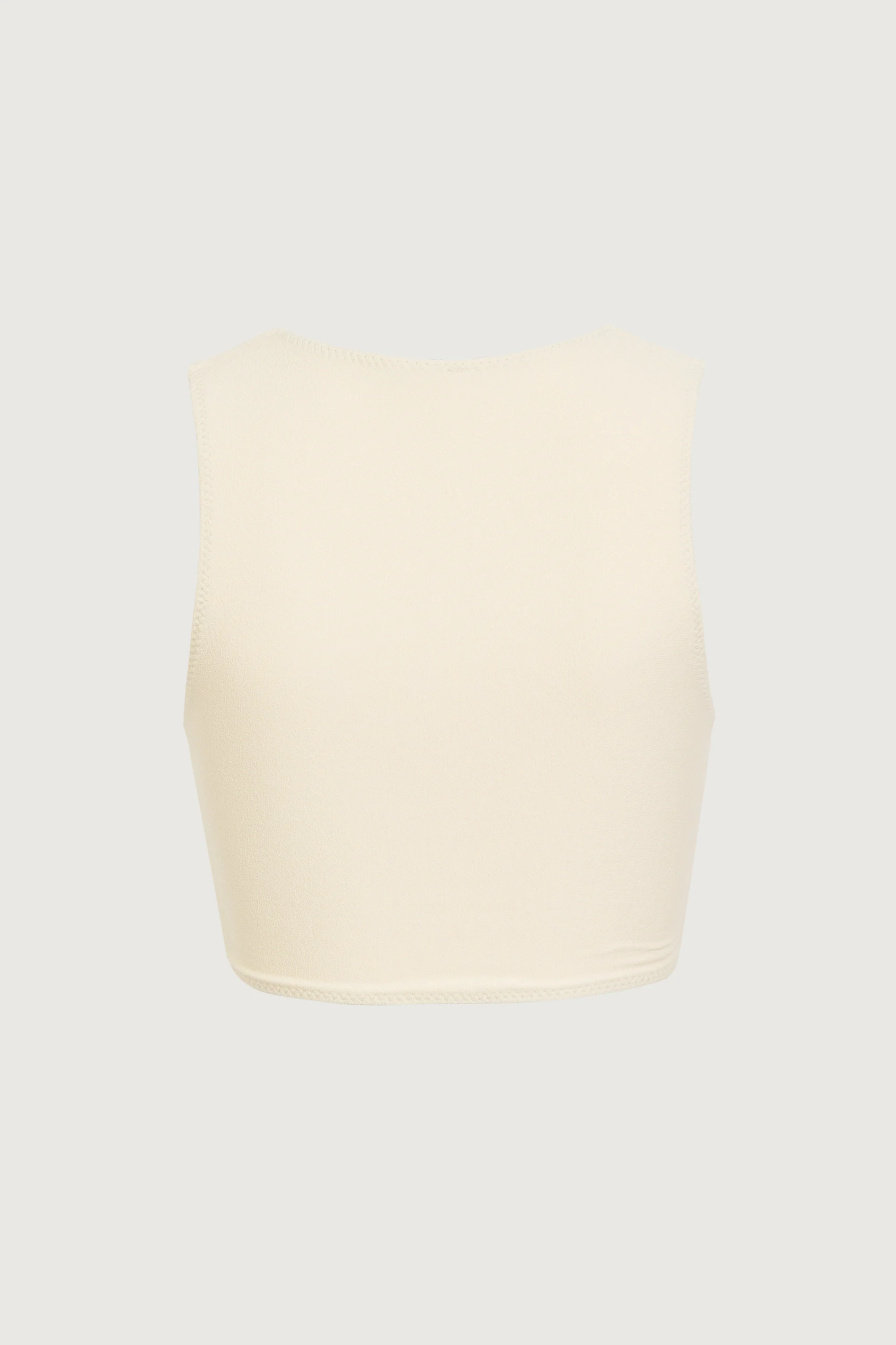 Rosette Tank Top (Faux Suede Cream/Black) 5 Rosette Tank Top (Faux Suede Cream/Black)